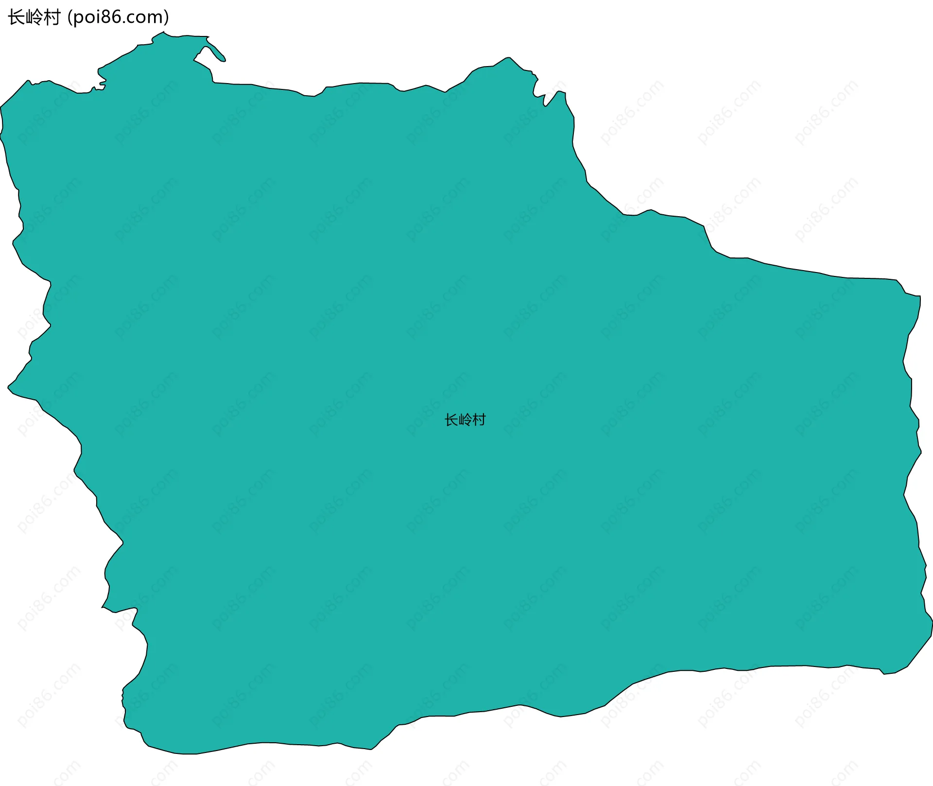 长岭村边界地图