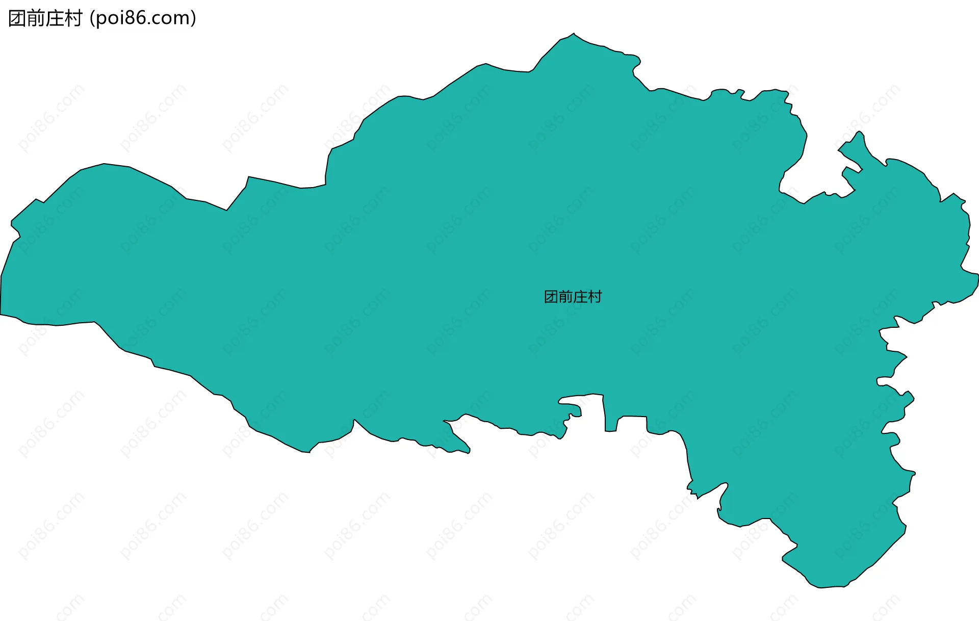团前庄村边界地图