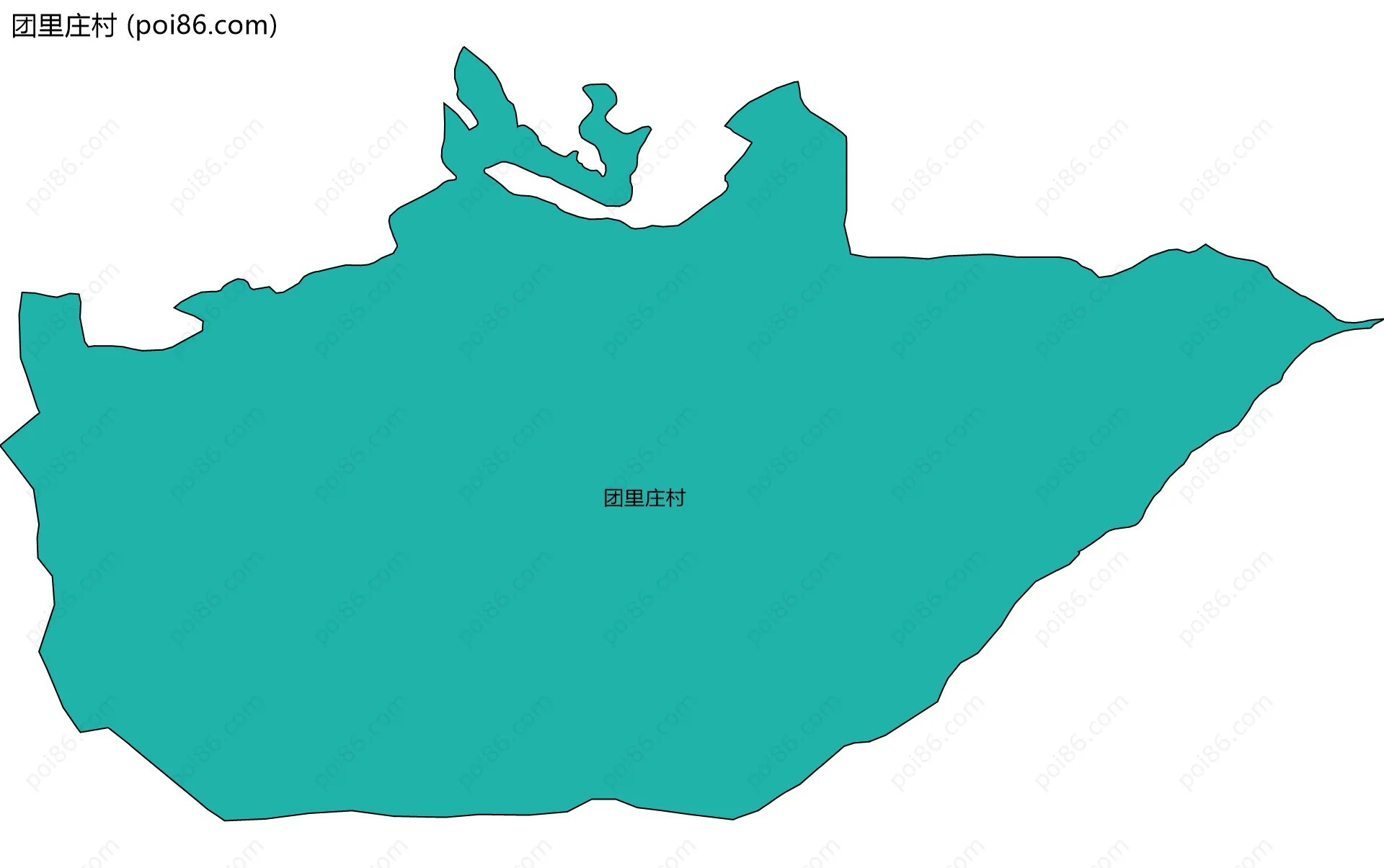 团里庄村边界地图