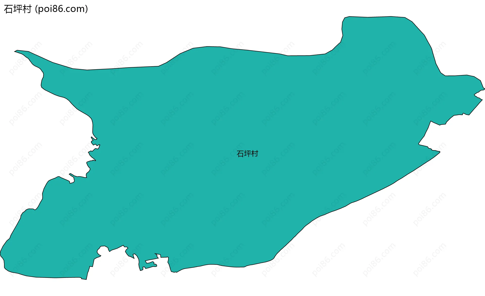 石坪村边界地图