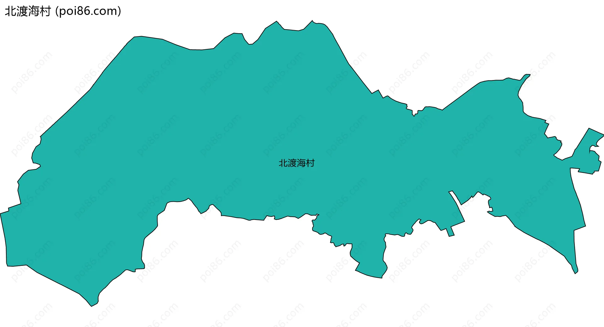 北渡海村边界地图