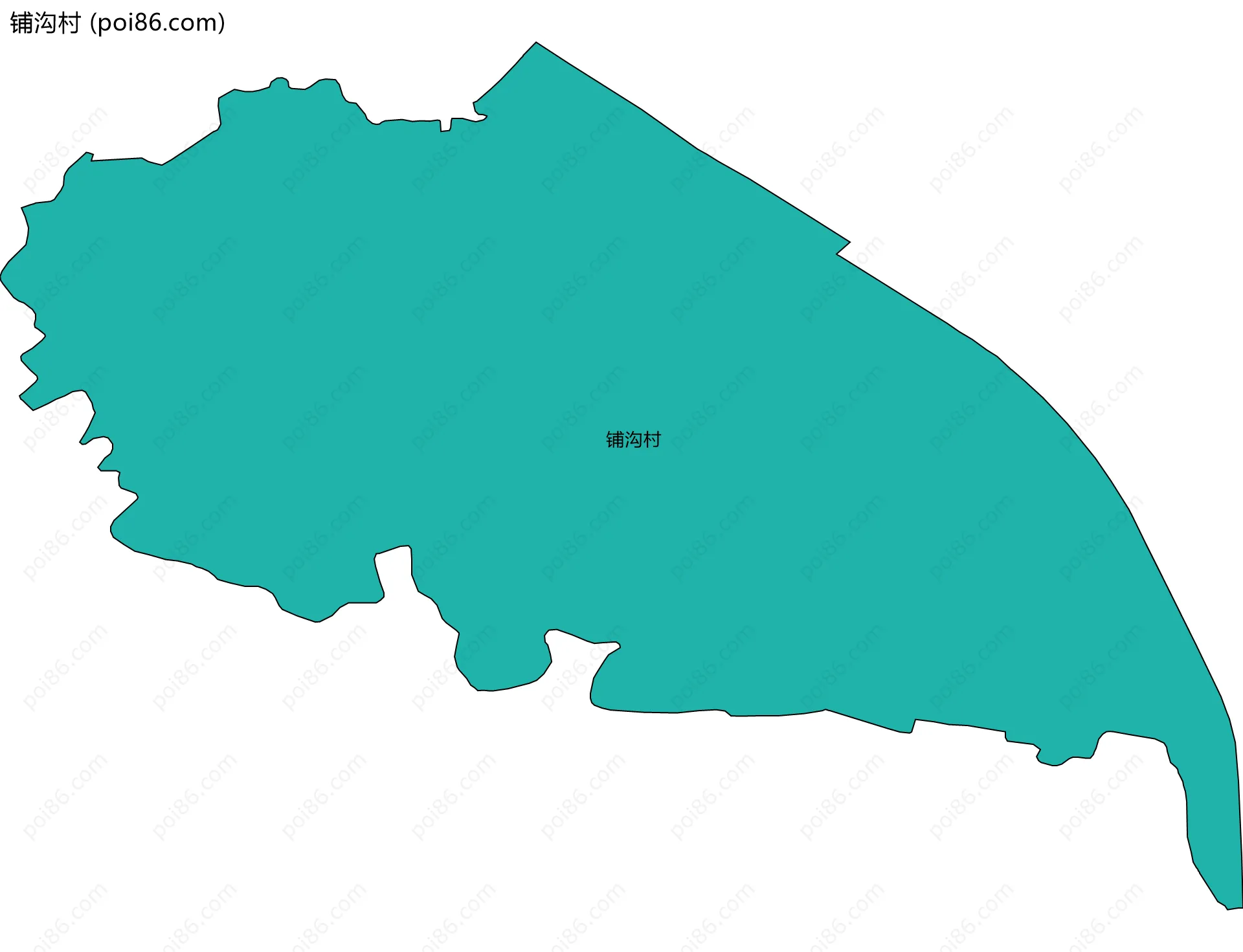 铺沟村边界地图