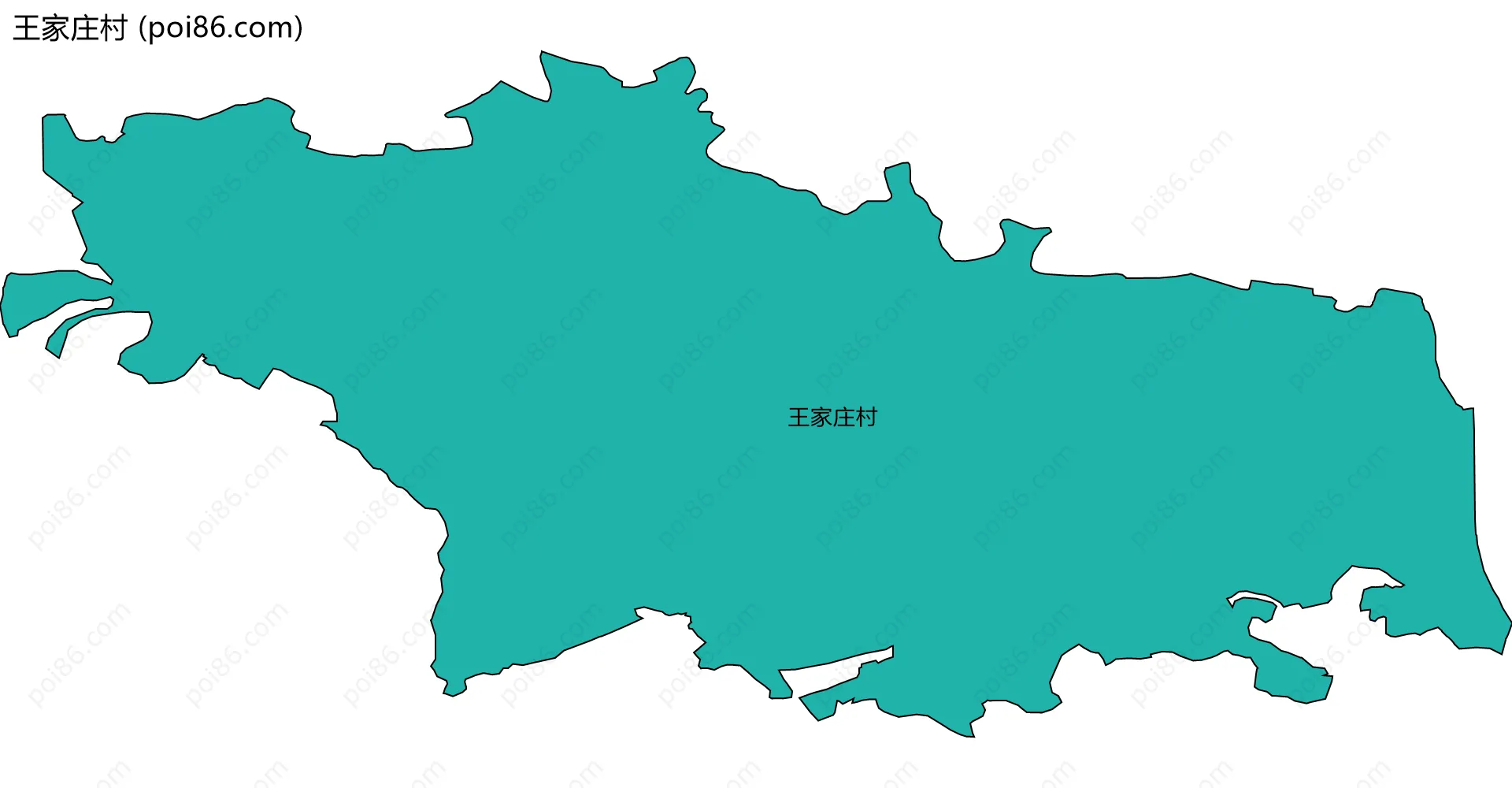 王家庄村边界地图