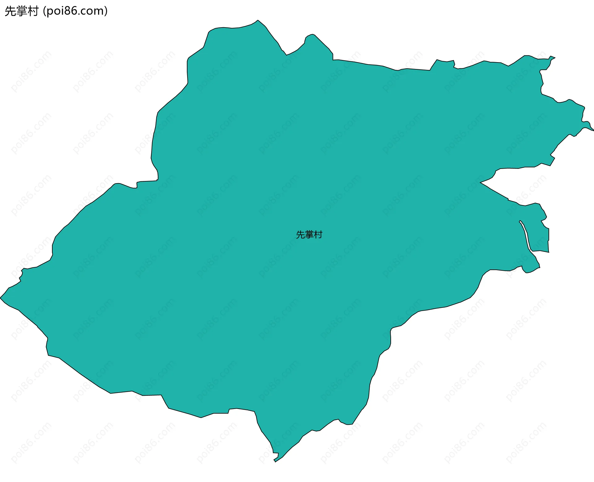 先掌村边界地图