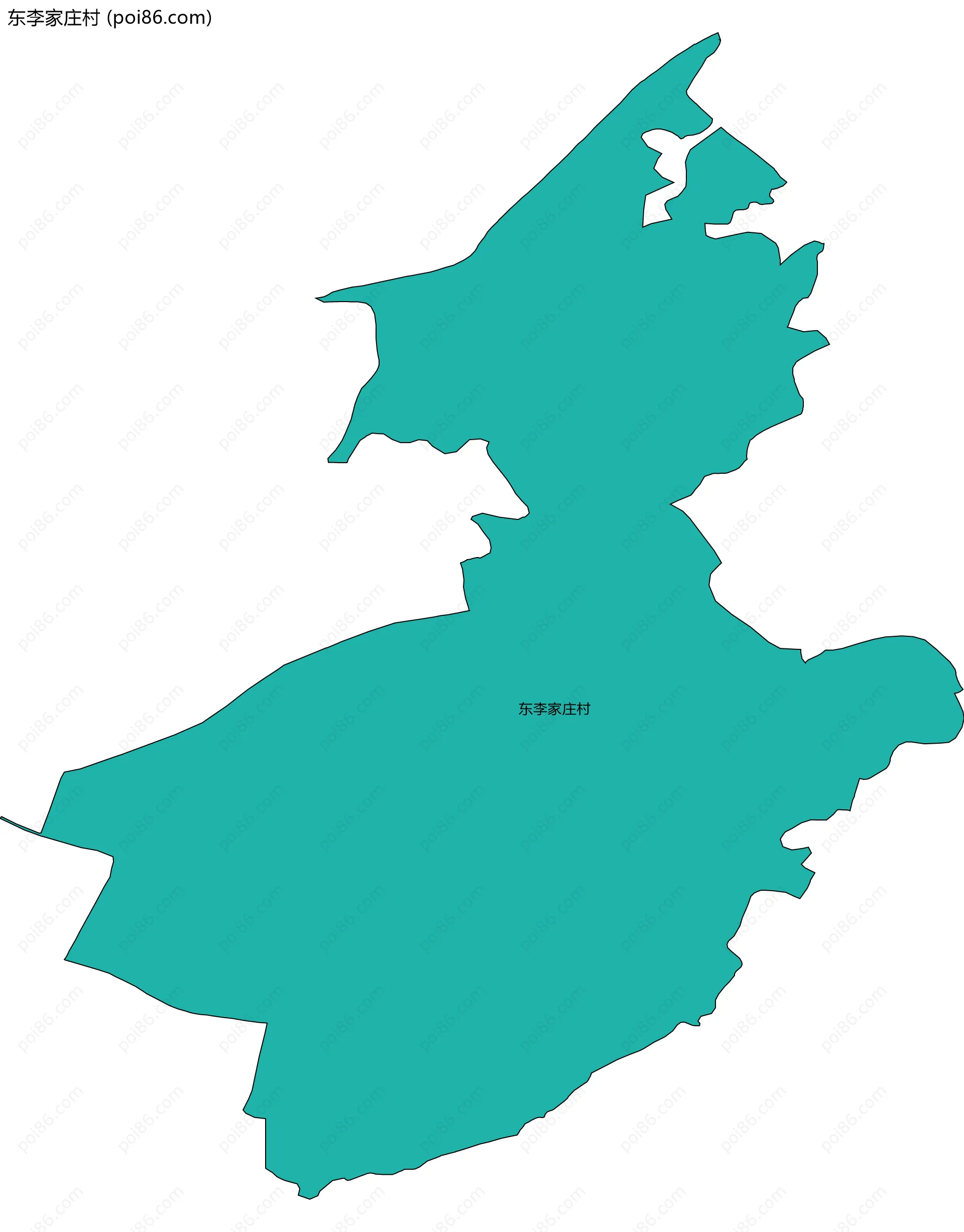 东李家庄村边界地图