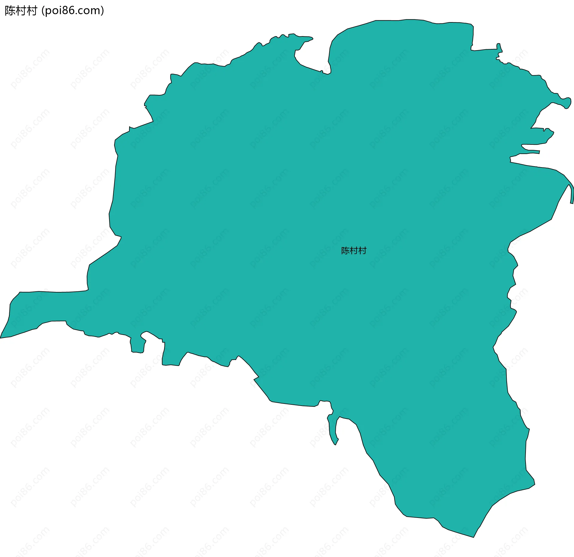 陈村村边界地图