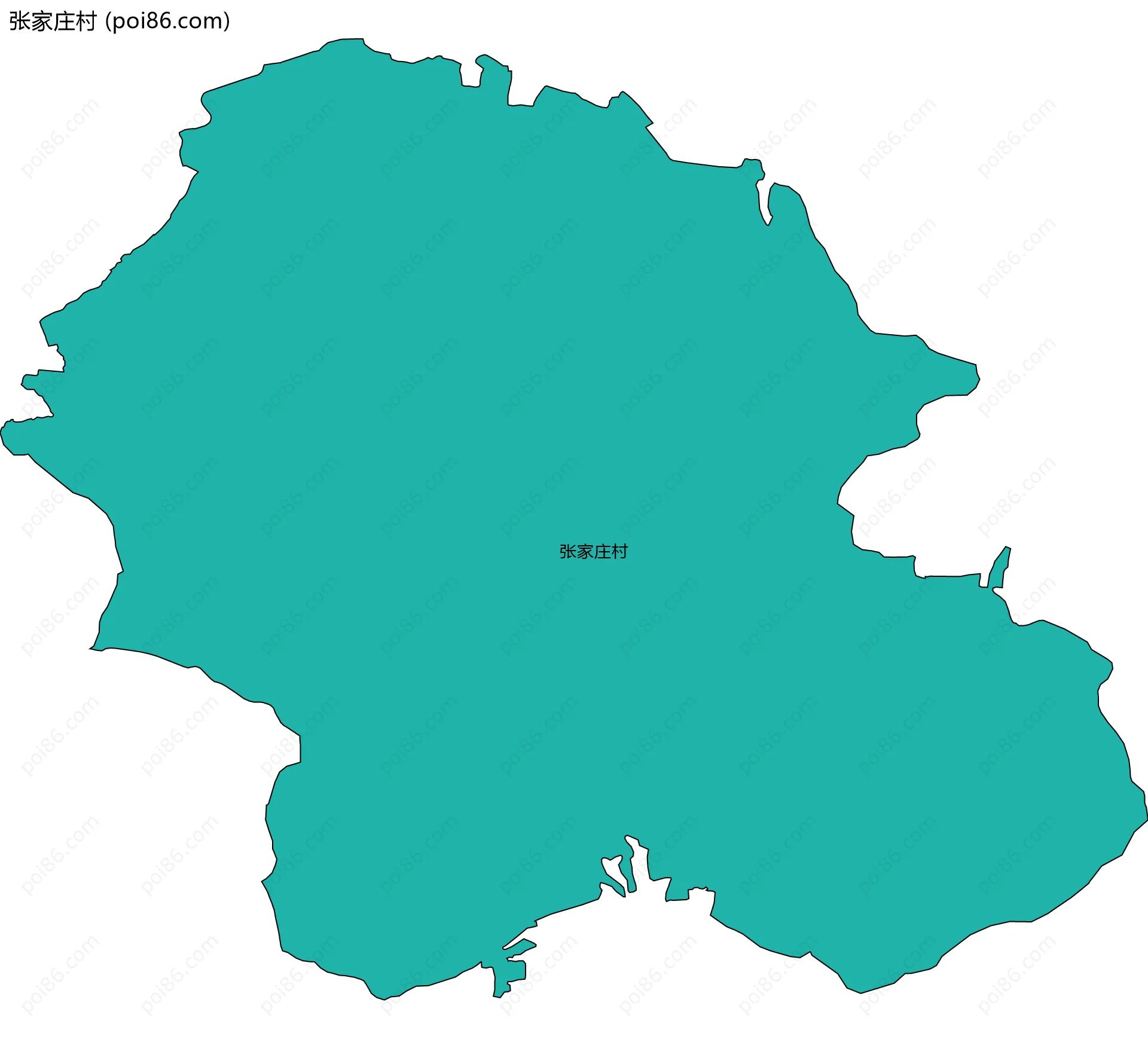 张家庄村边界地图