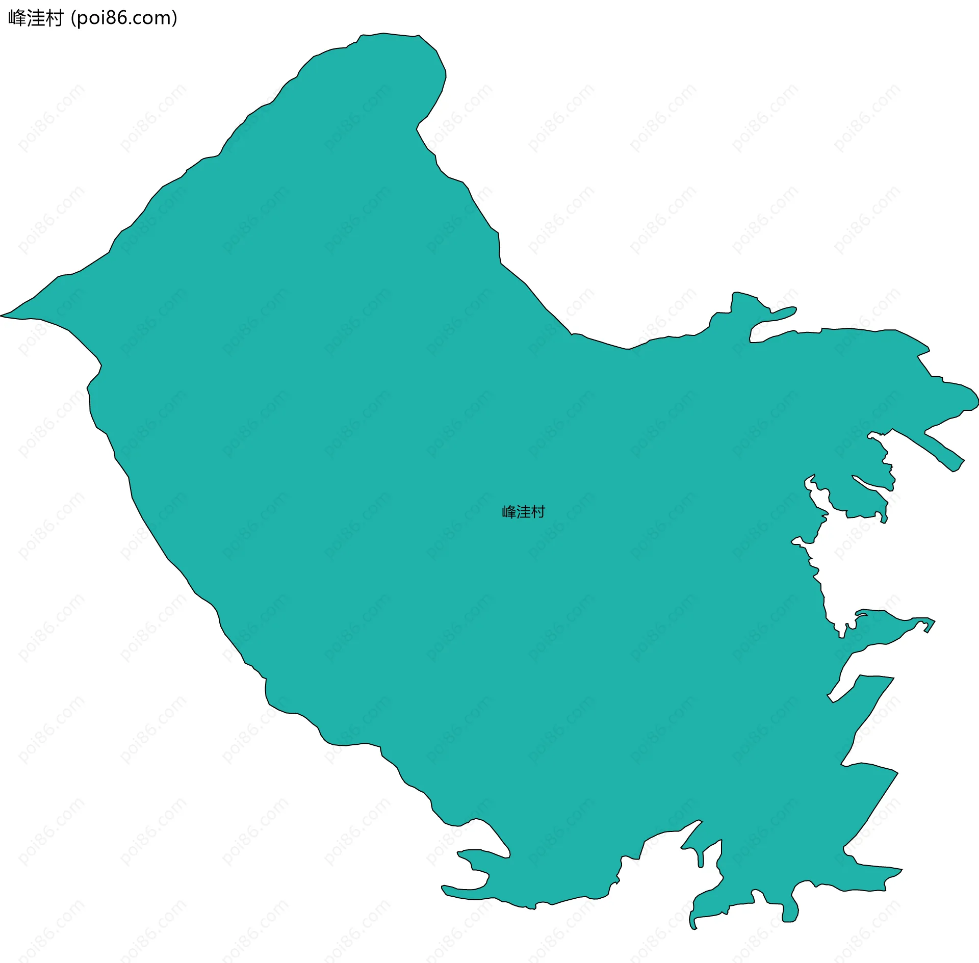 峰洼村边界地图