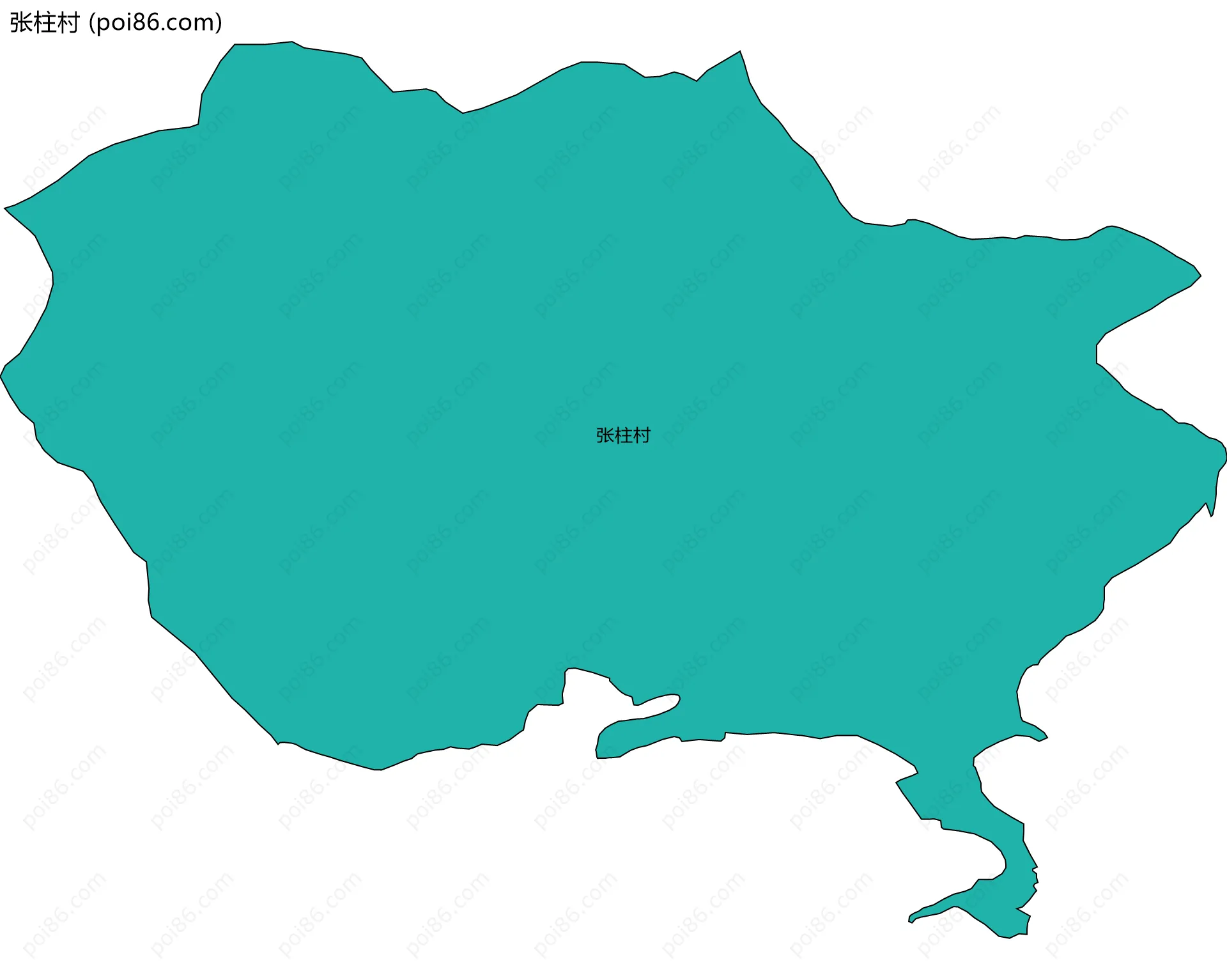 张柱村边界地图