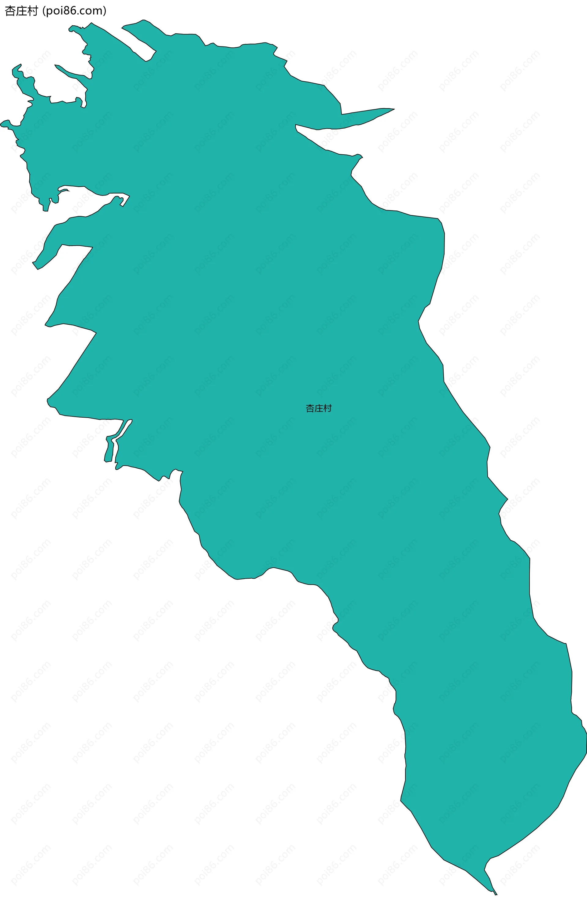 杏庄村边界地图