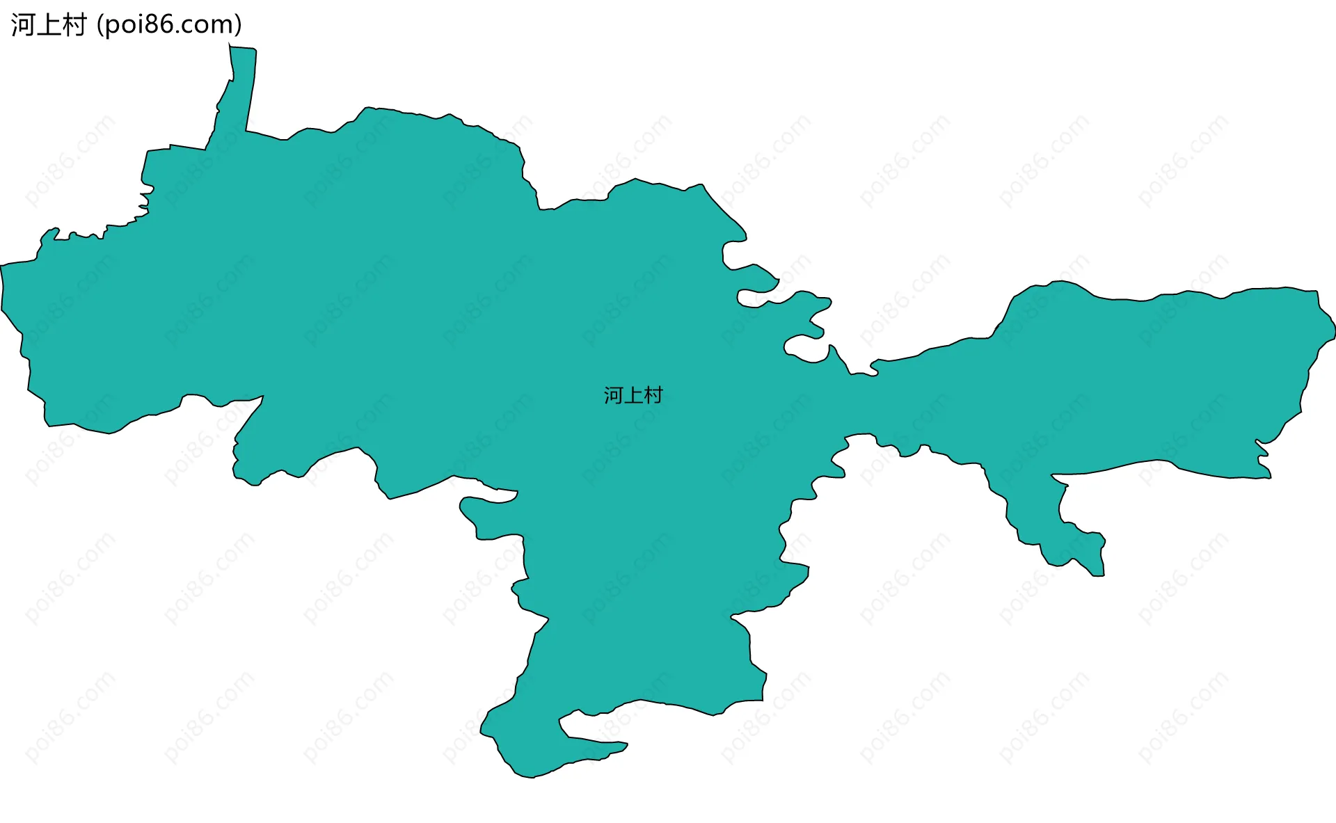 河上村边界地图