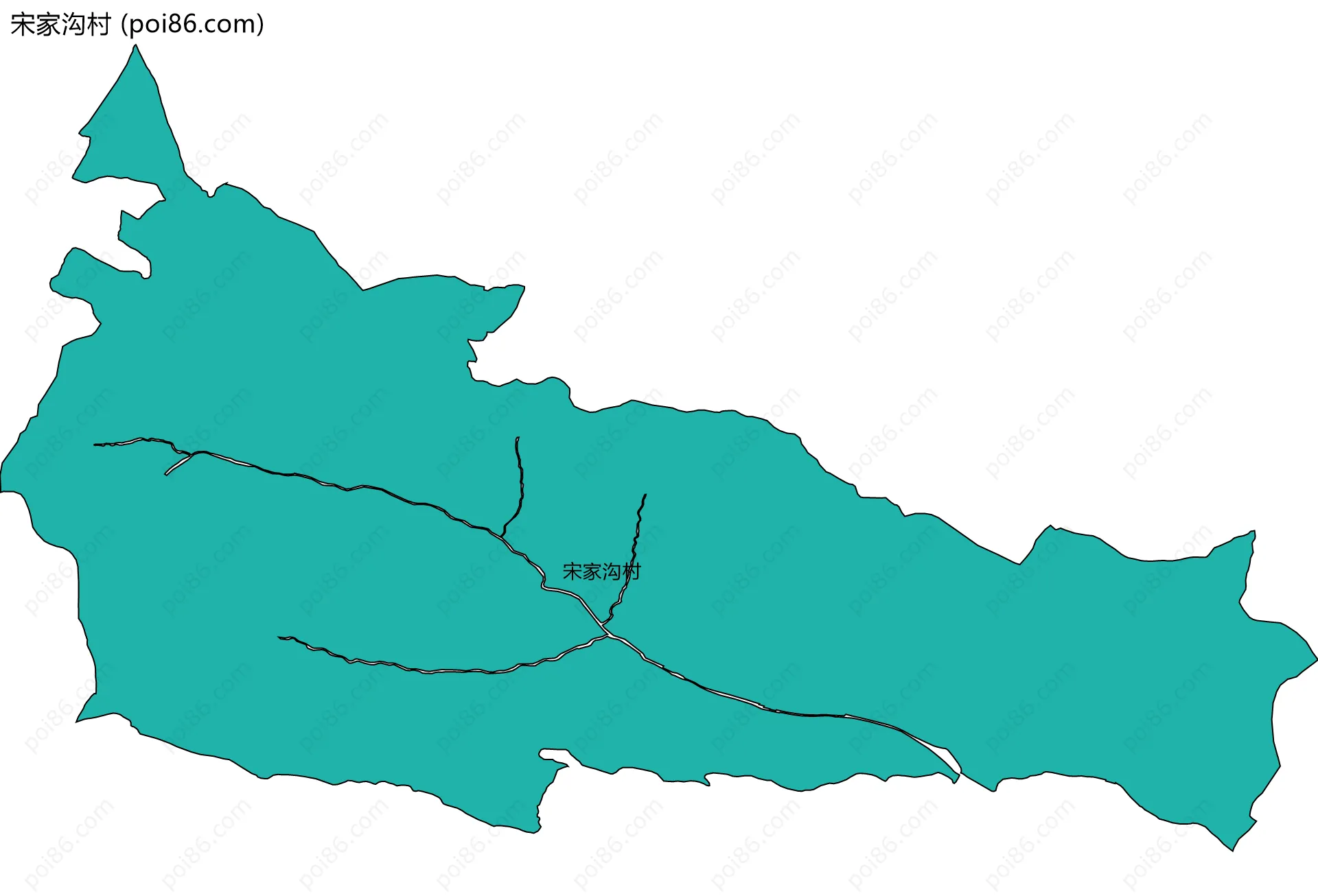 宋家沟村边界地图