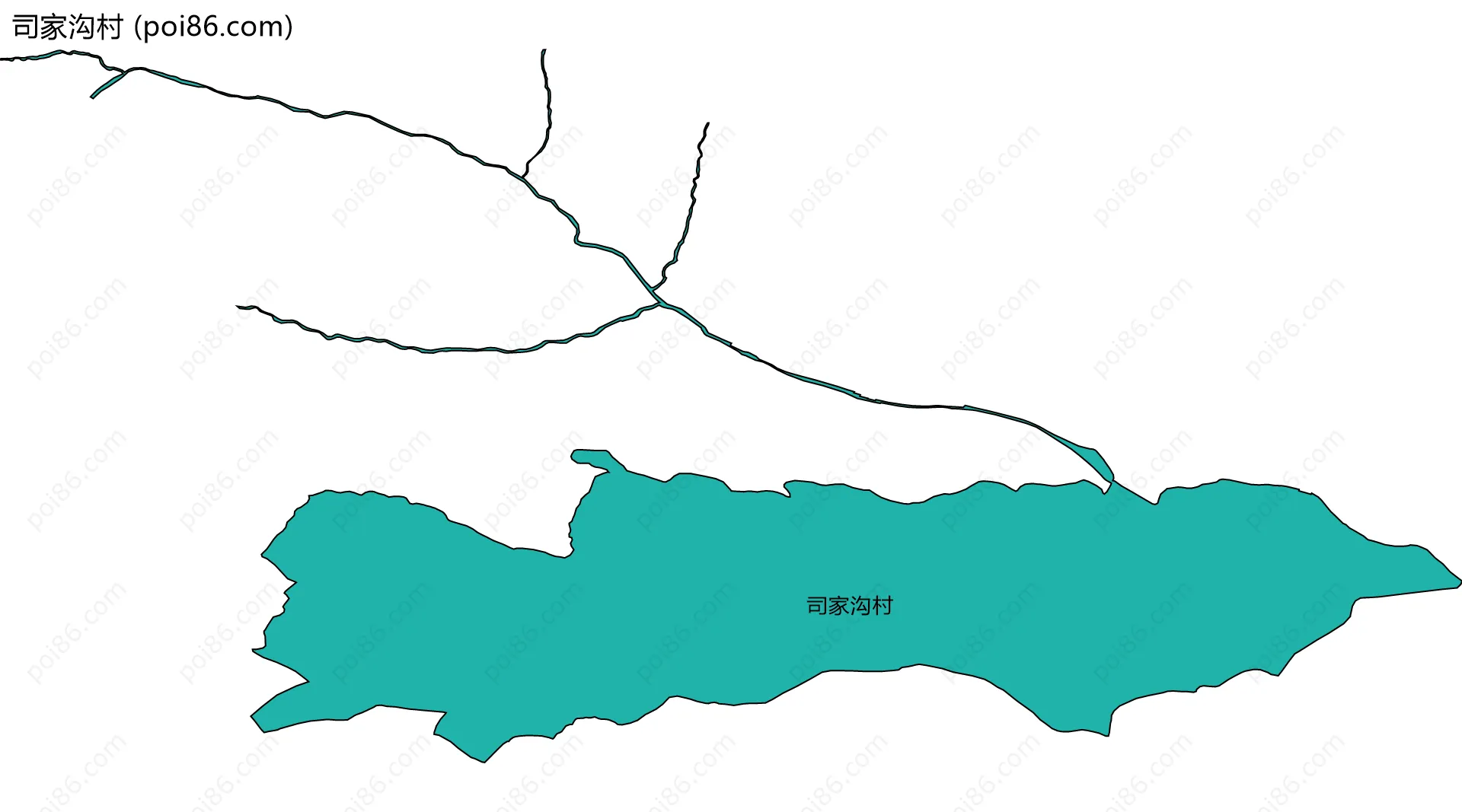 司家沟村边界地图