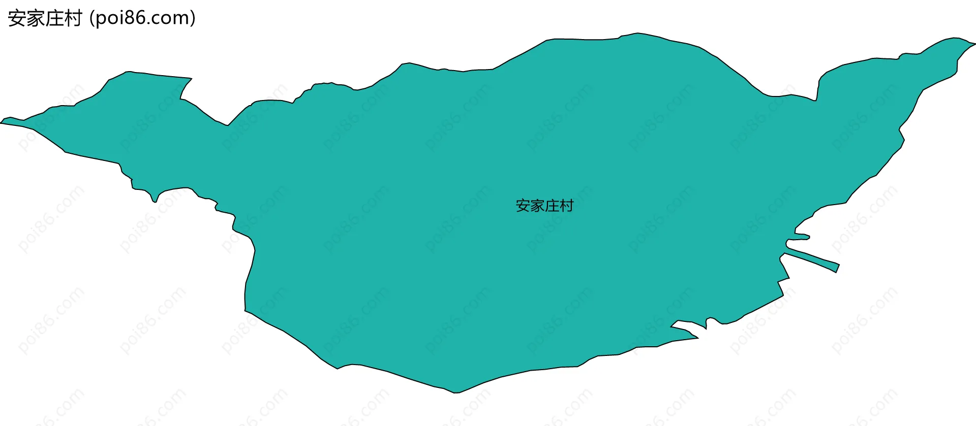 安家庄村边界地图