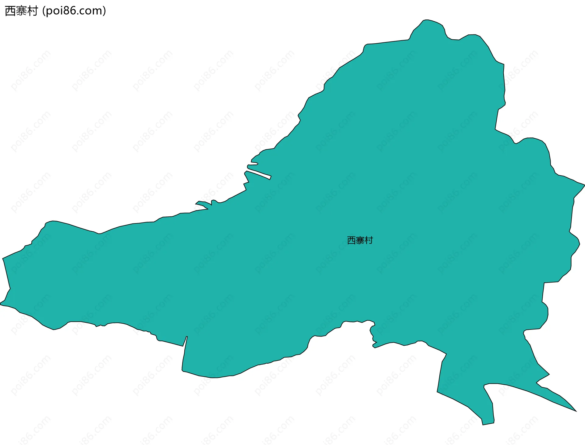 西寨村边界地图