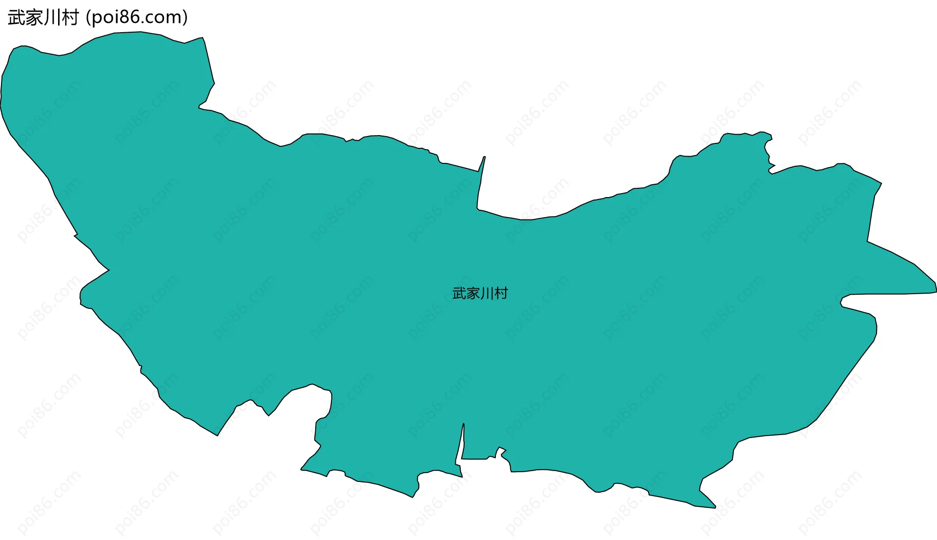 武家川村边界地图