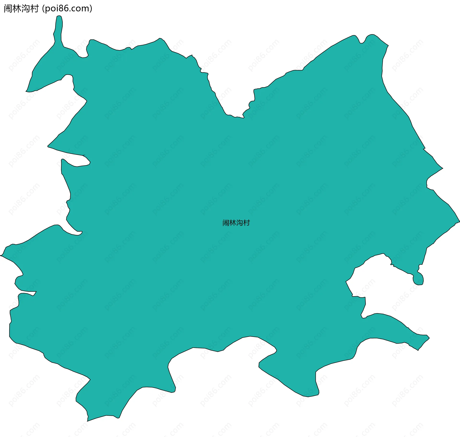 闹林沟村边界地图