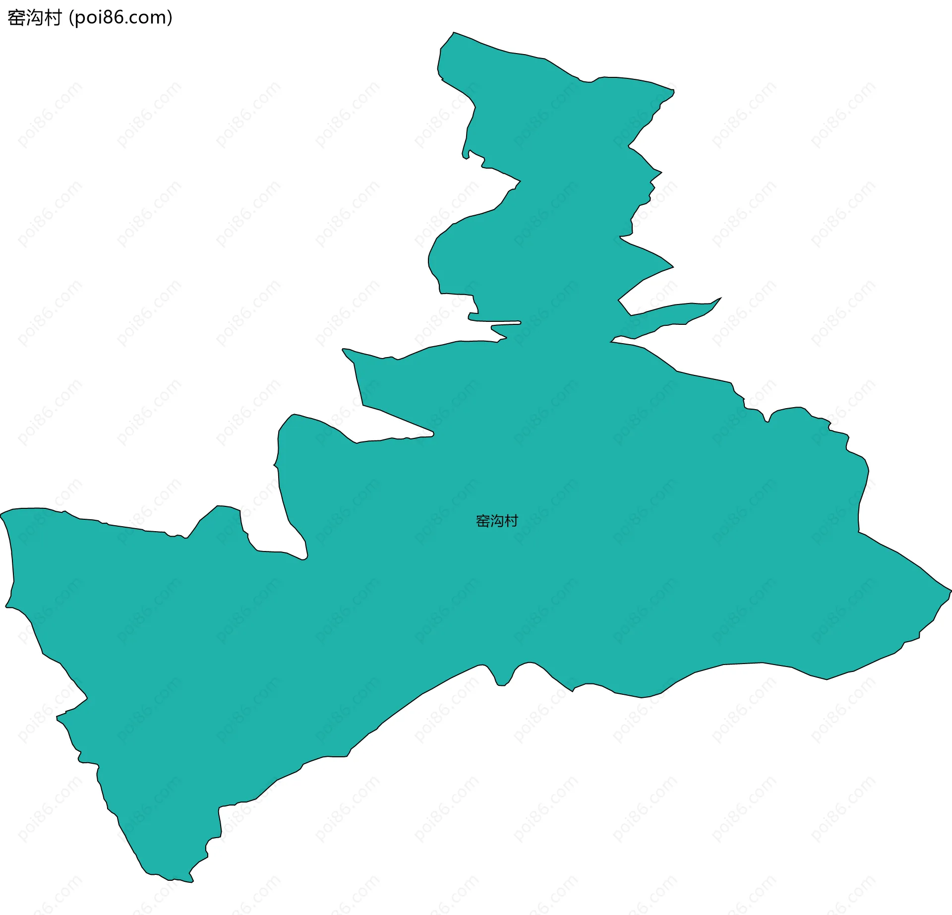 窑沟村边界地图