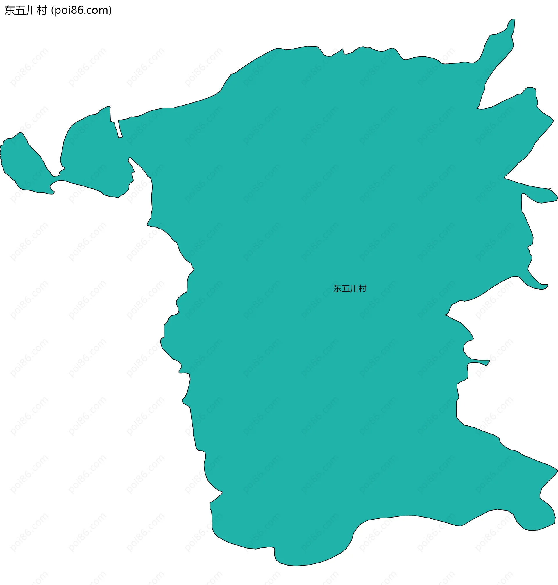 东五川村边界地图