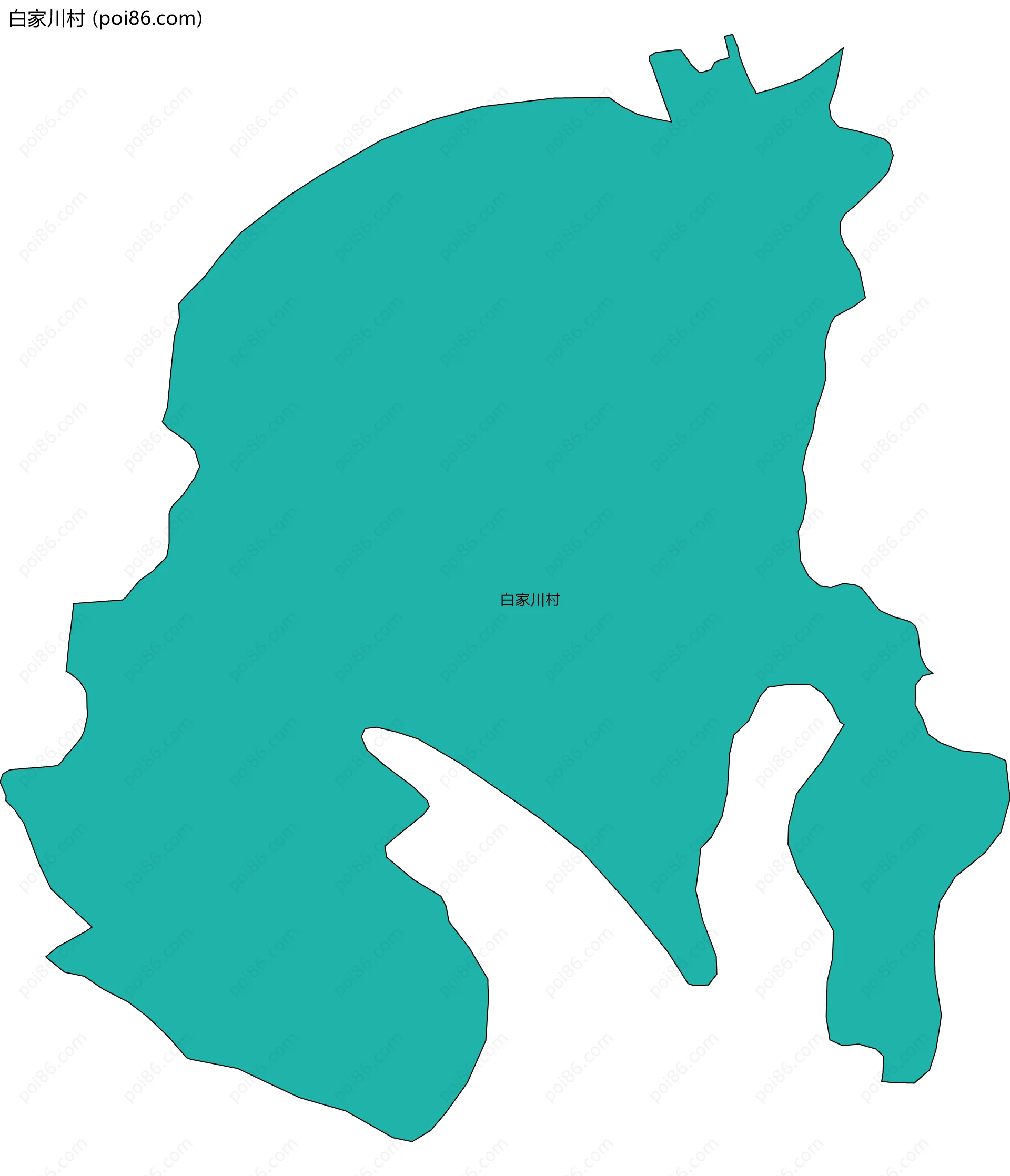 白家川村边界地图