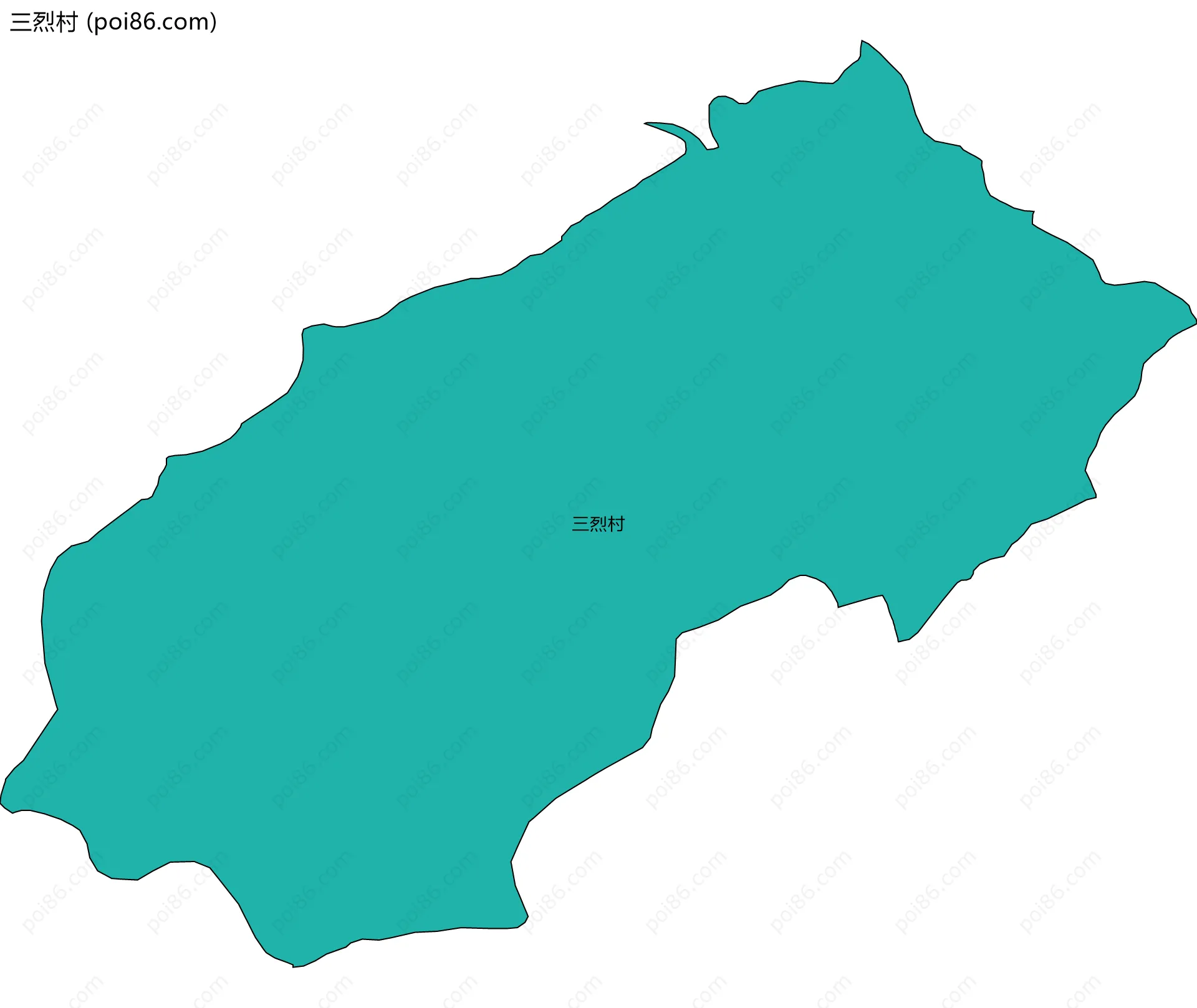 三烈村边界地图