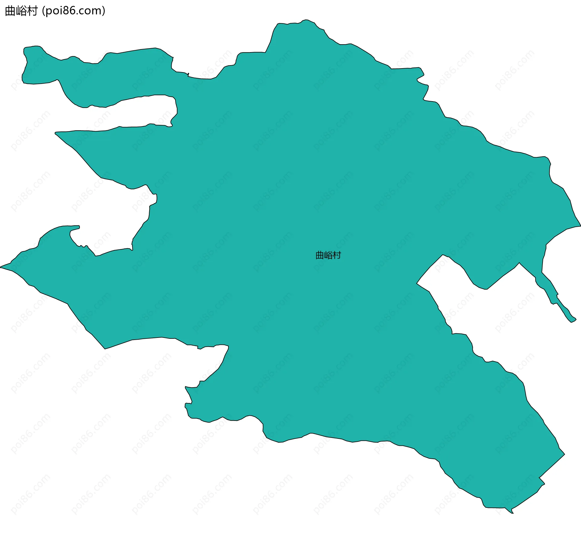 曲峪村边界地图