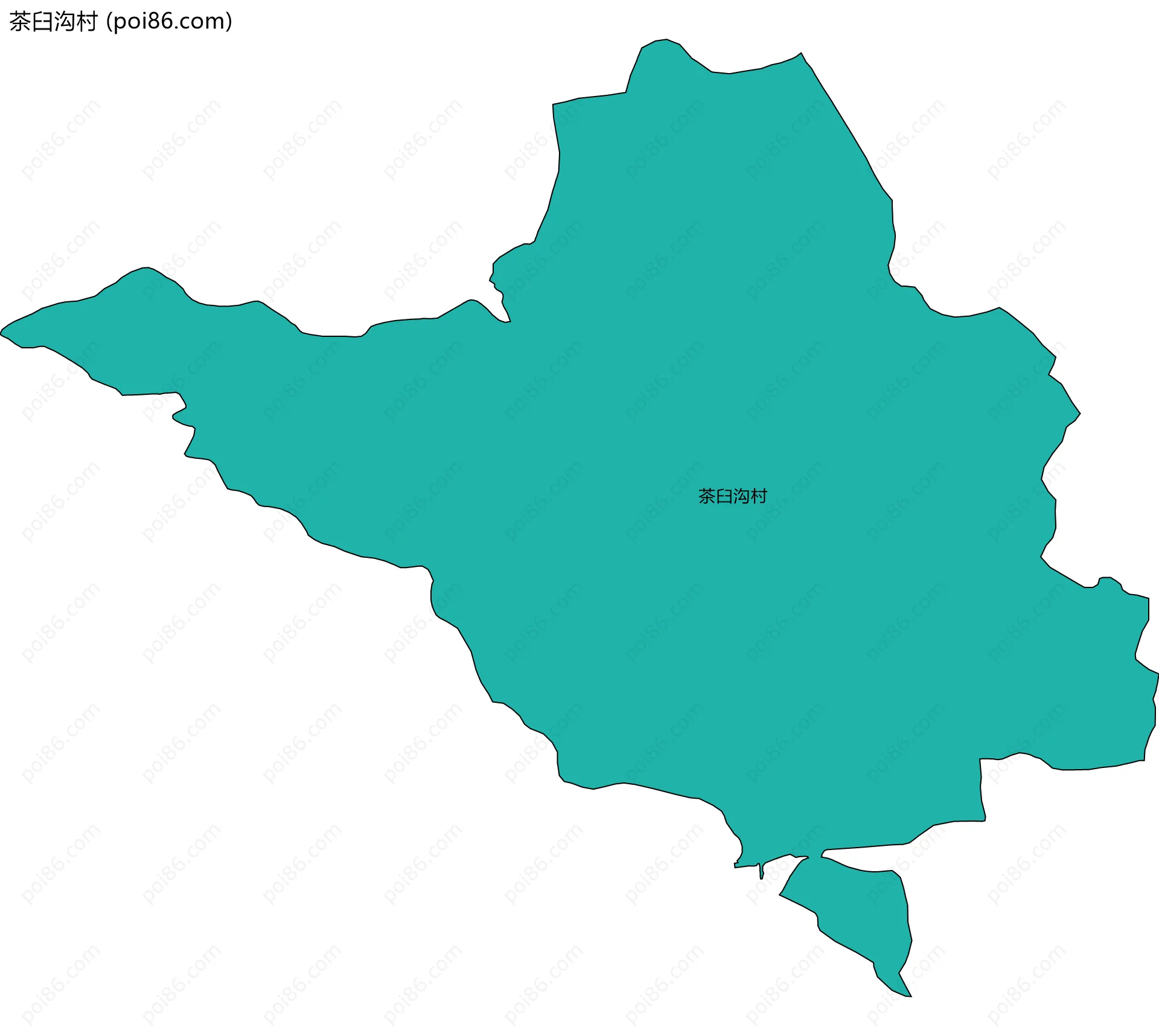 茶臼沟村边界地图