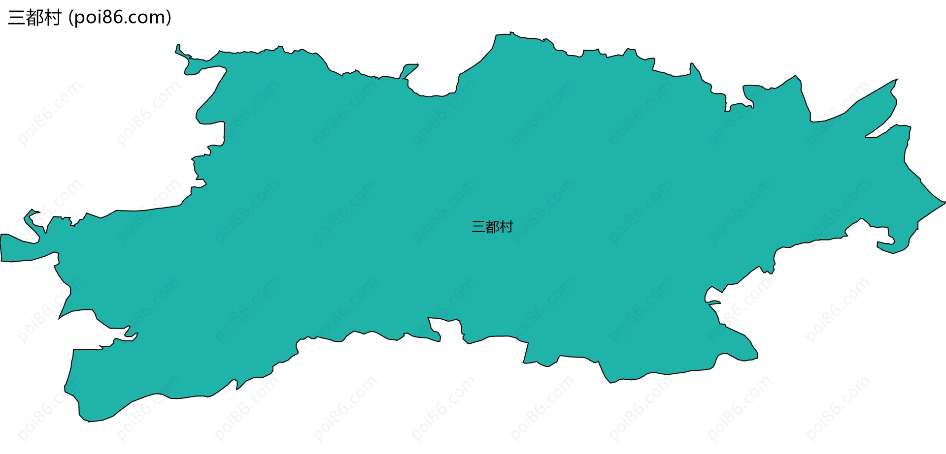 三都村边界地图