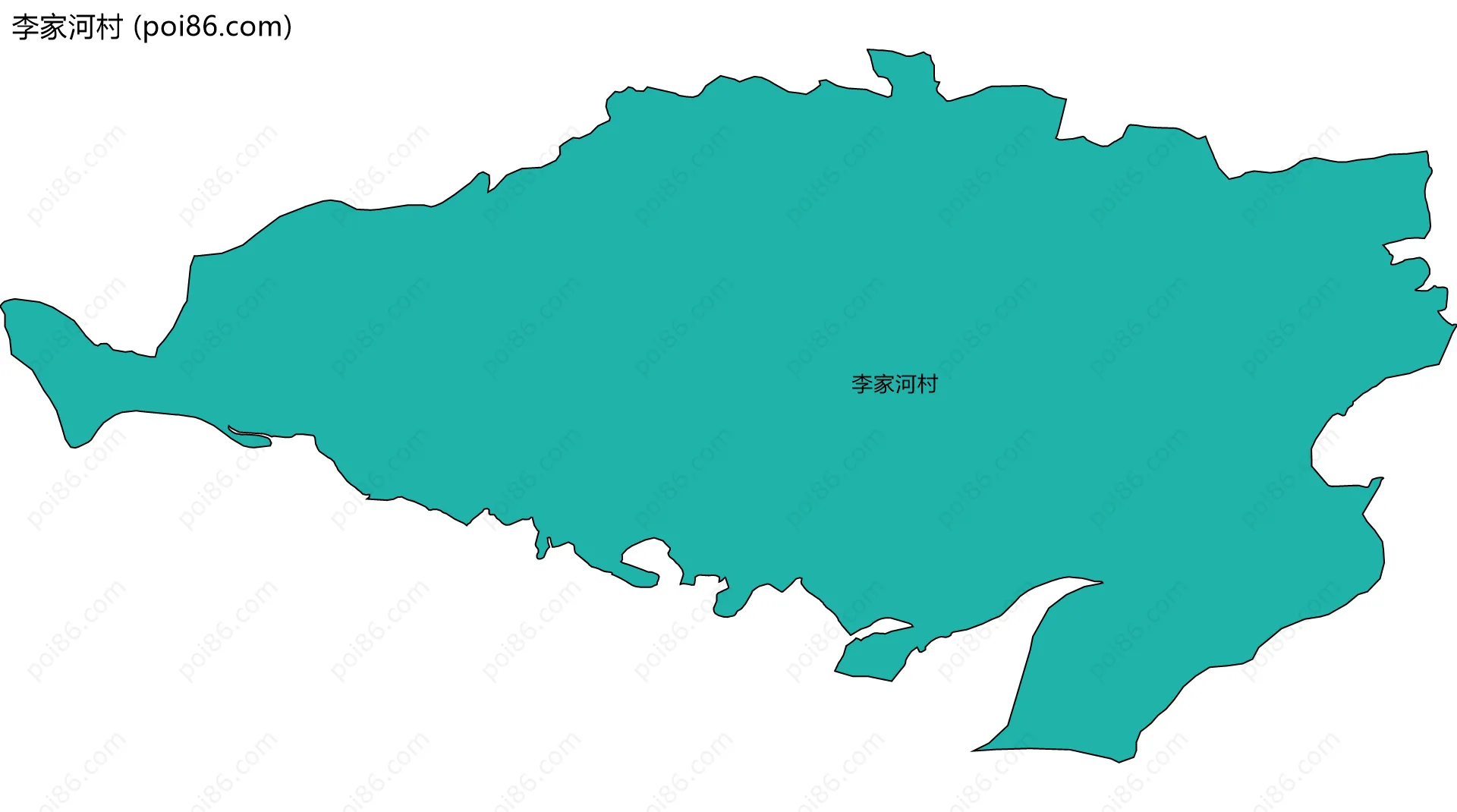 李家河村边界地图