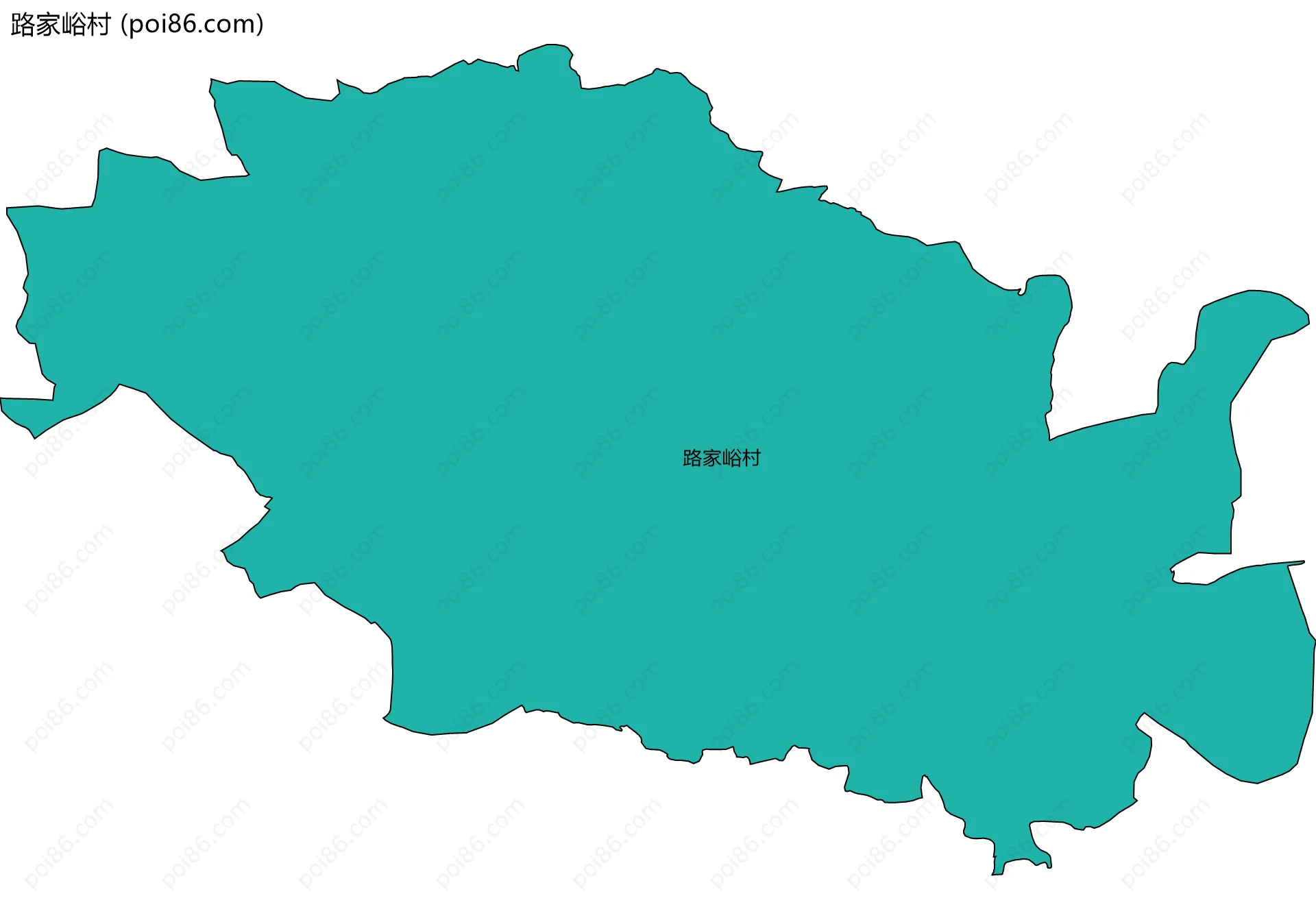 路家峪村边界地图