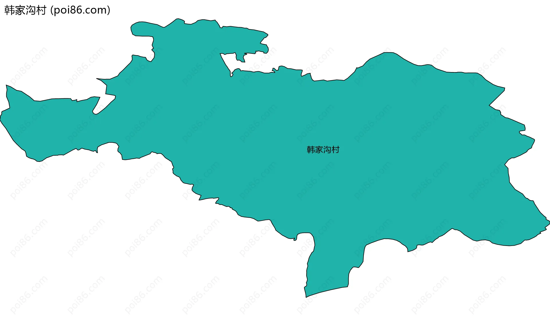 韩家沟村边界地图