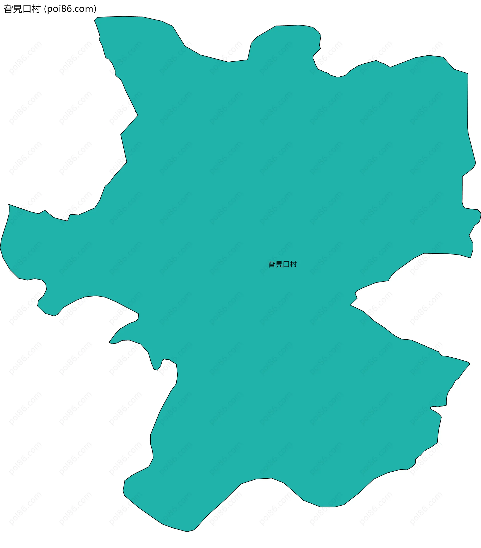 旮旯口村边界地图