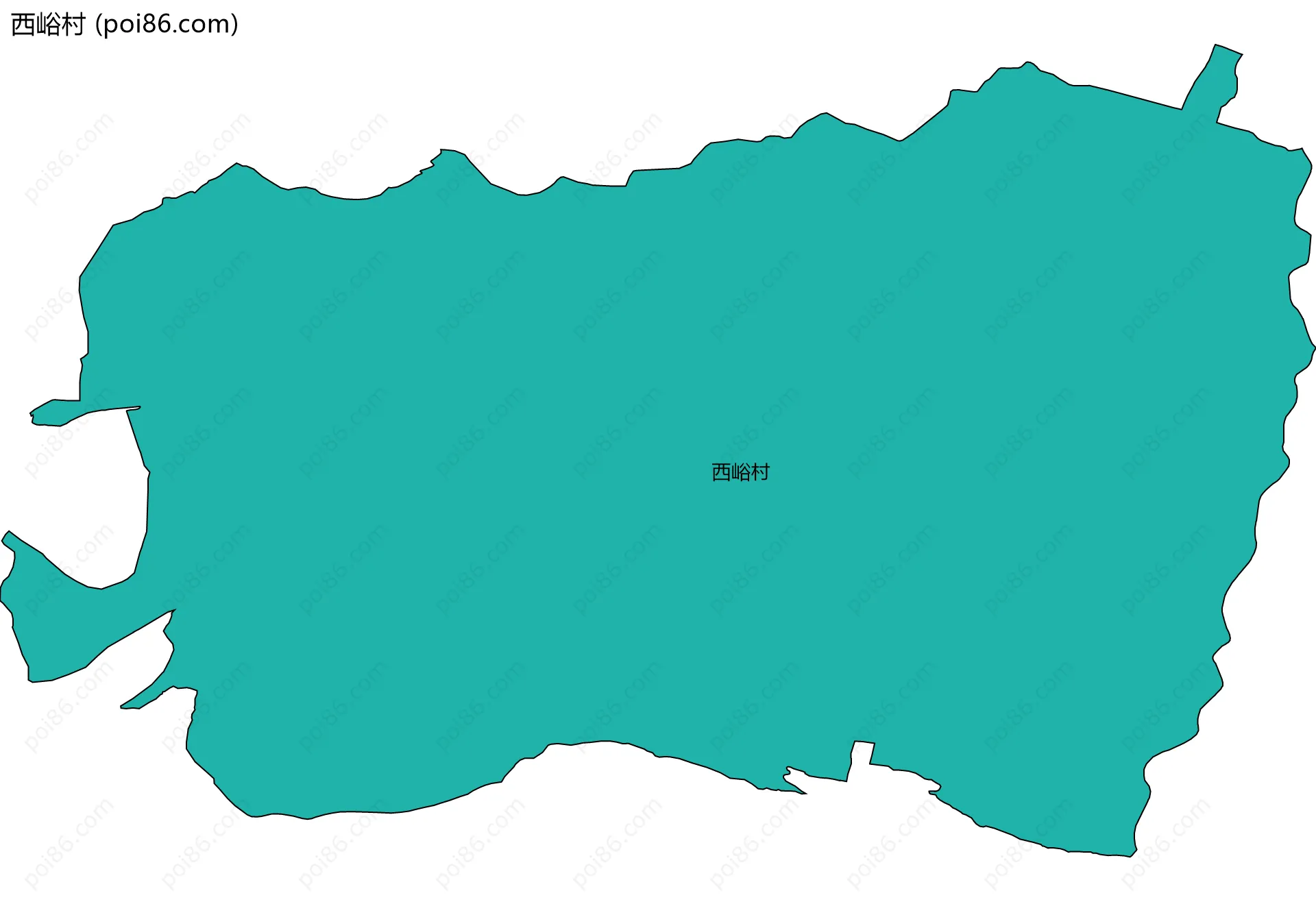 西峪村边界地图