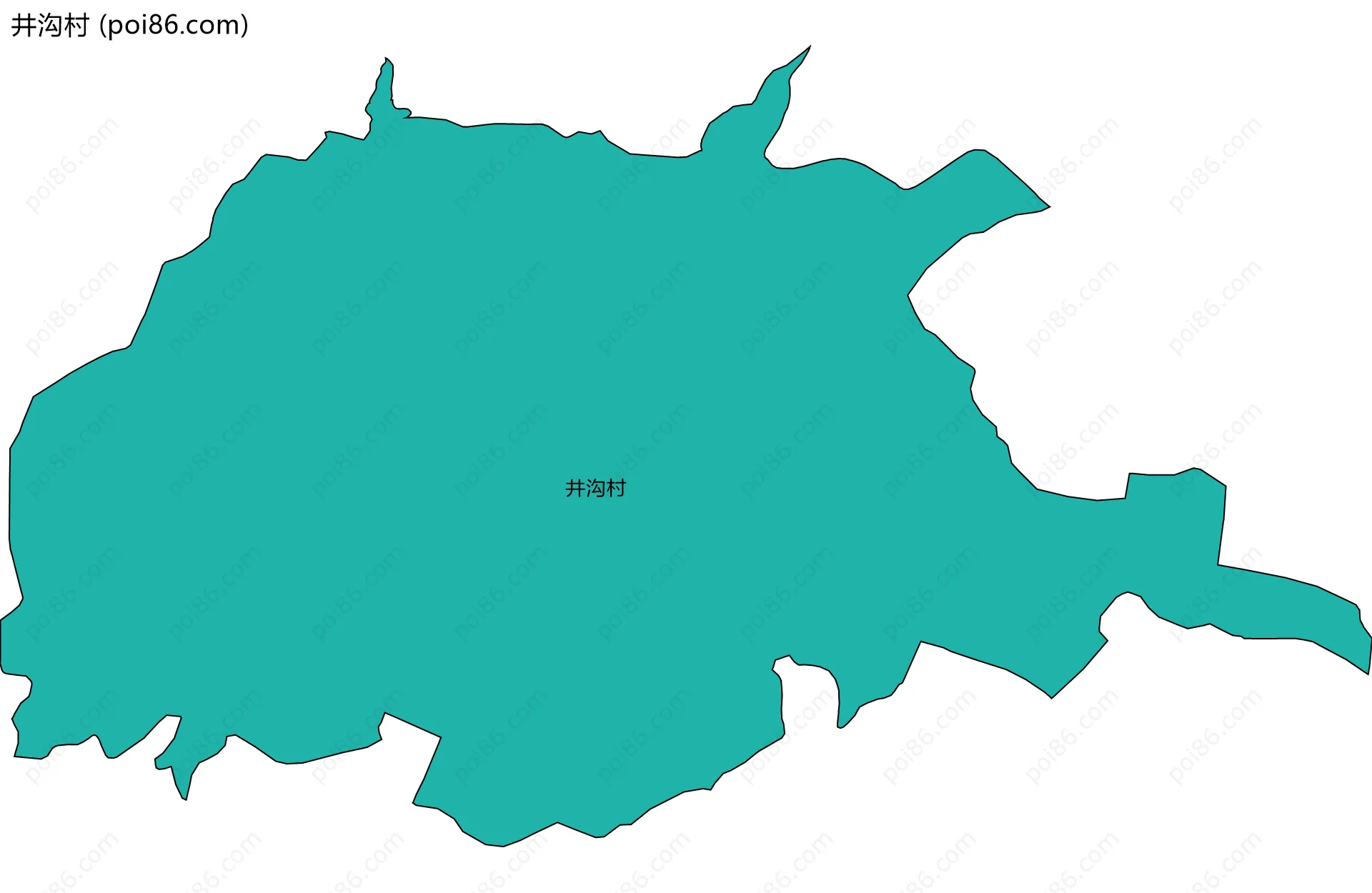 井沟村边界地图
