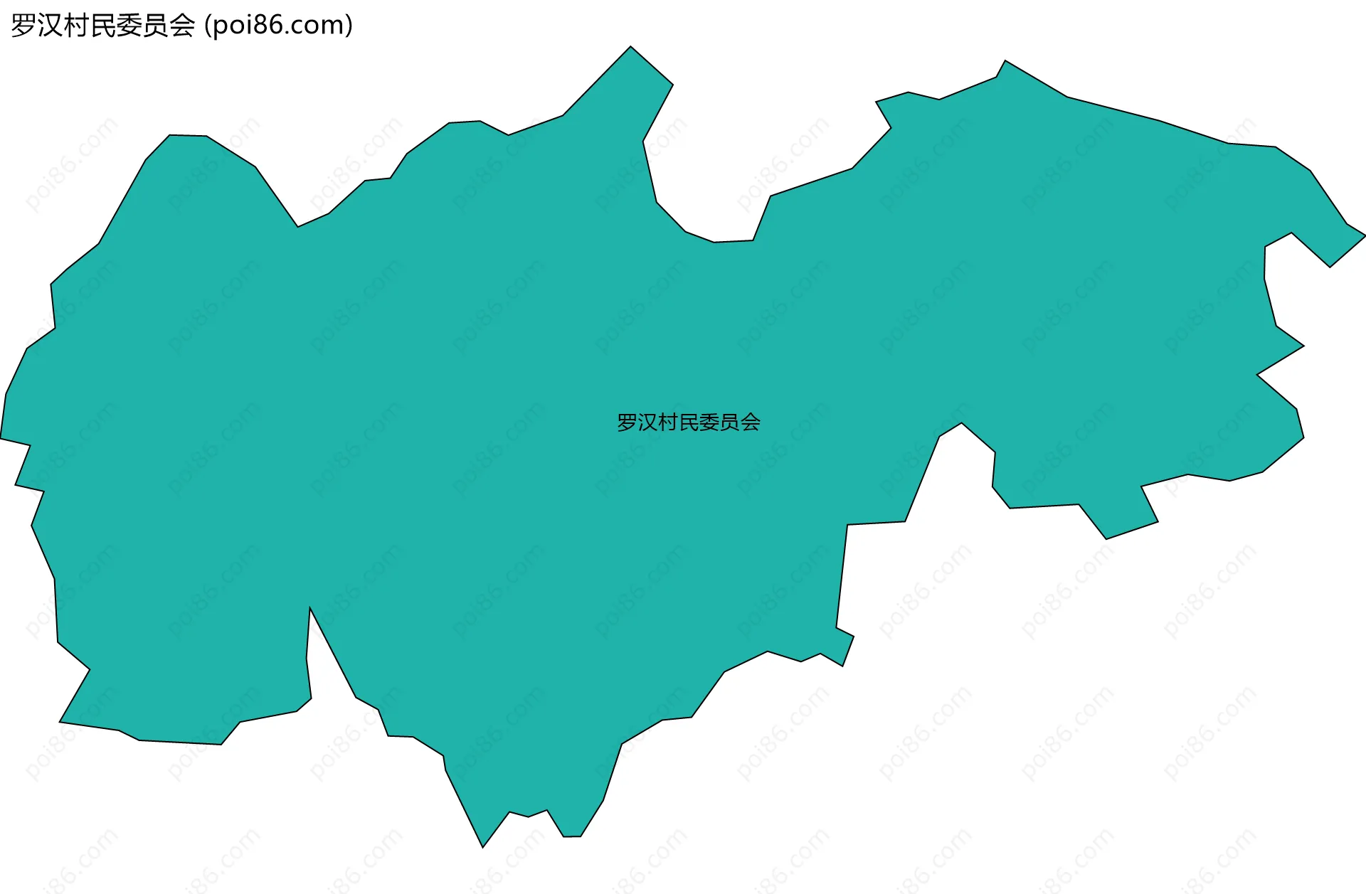 罗汉村民委员会边界地图