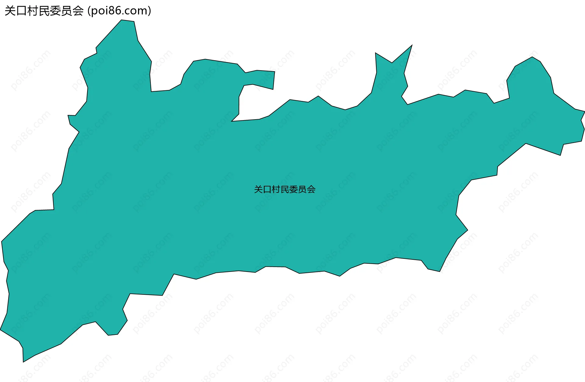 关口村民委员会边界地图