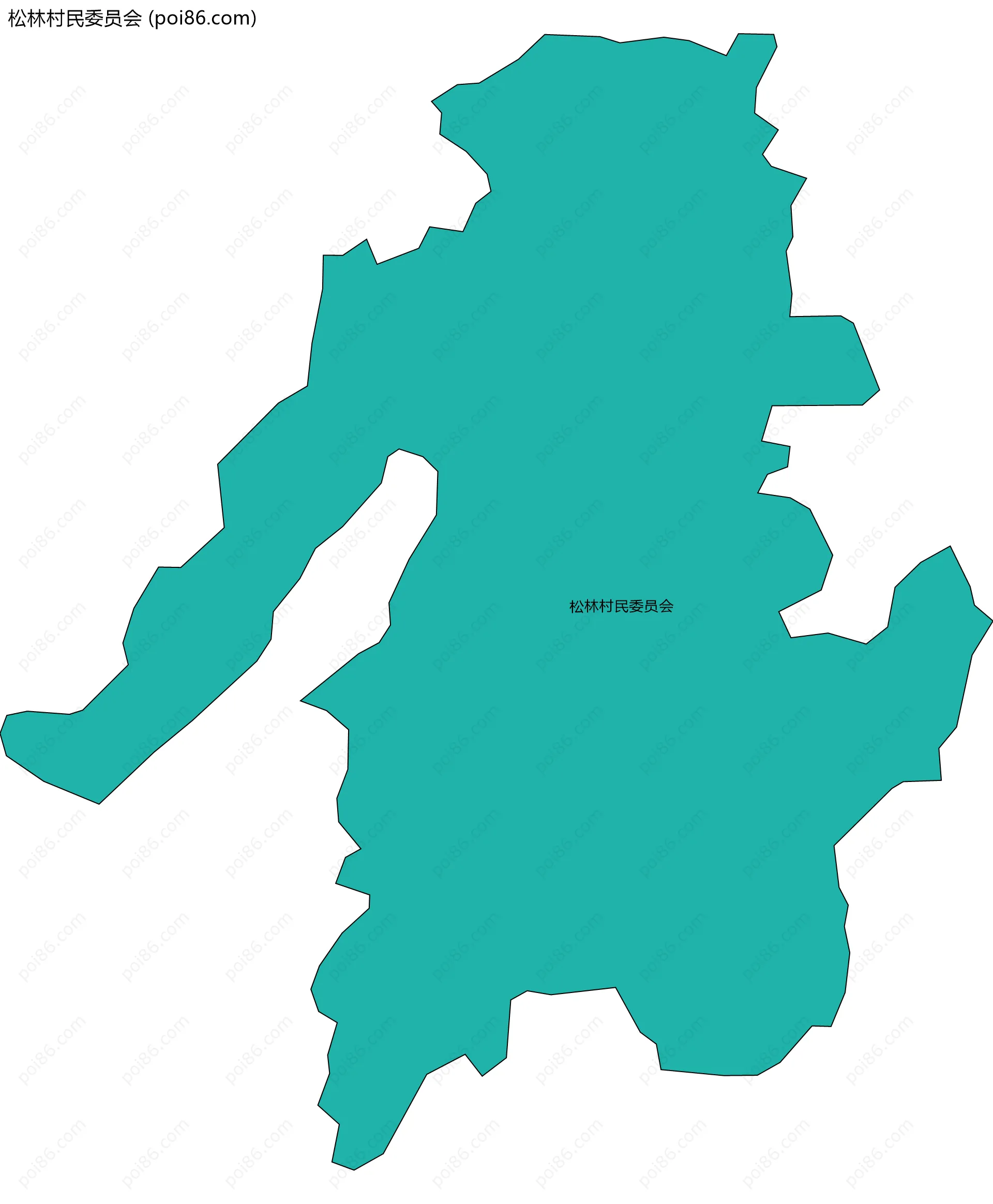 松林村民委员会边界地图