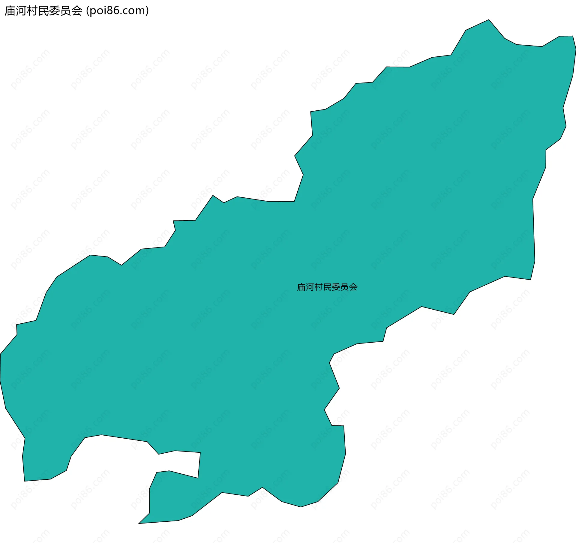 庙河村民委员会边界地图