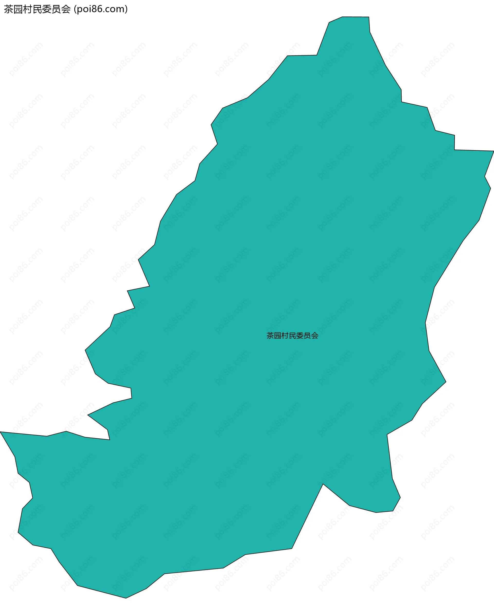 茶园村民委员会边界地图