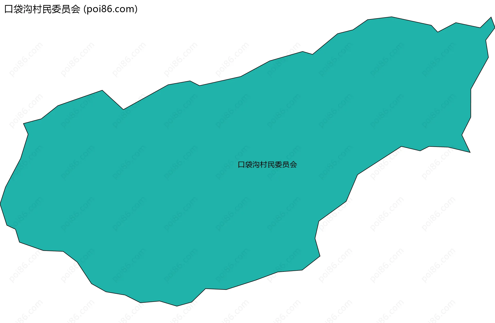 口袋沟村民委员会边界地图