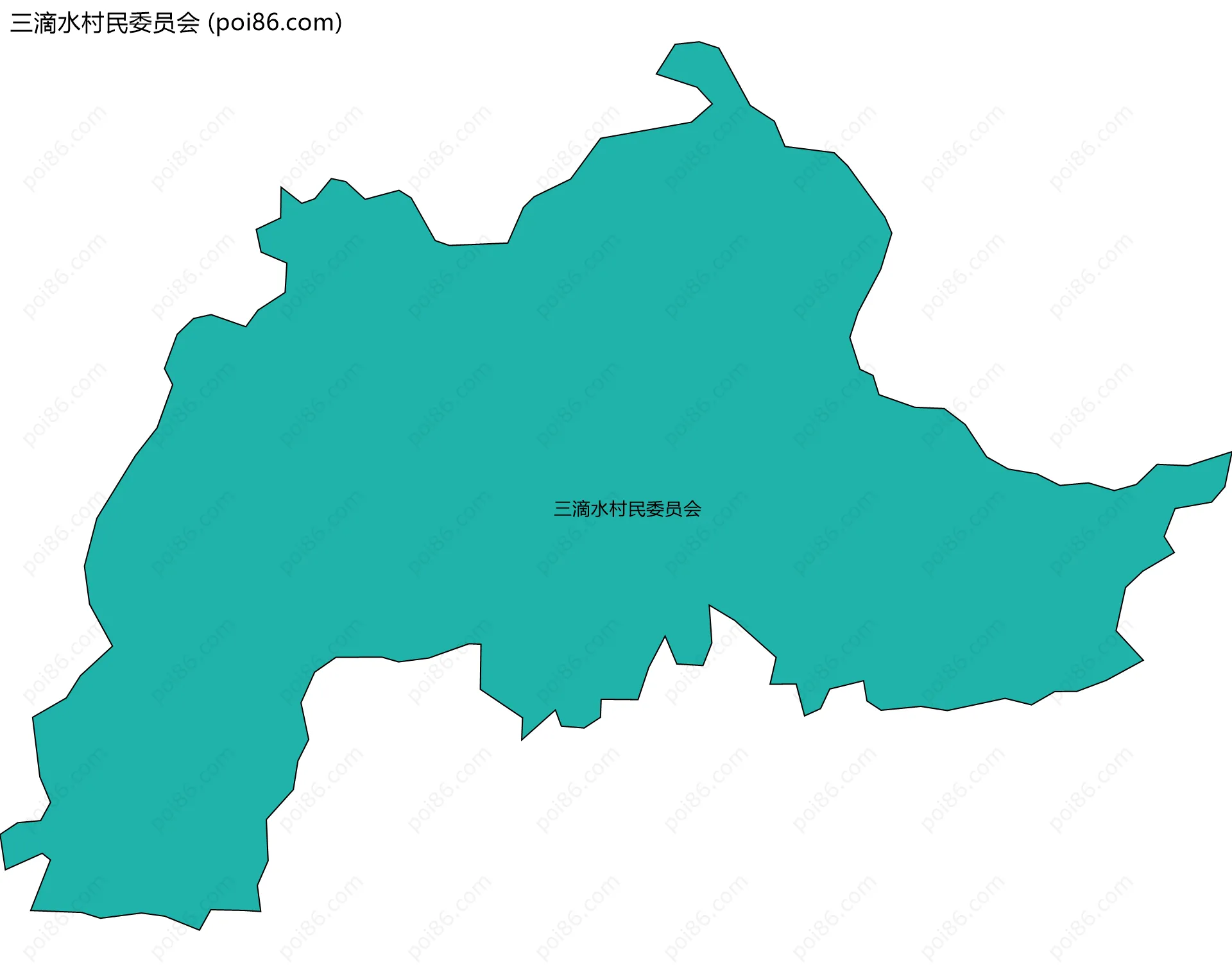 三滴水村民委员会边界地图