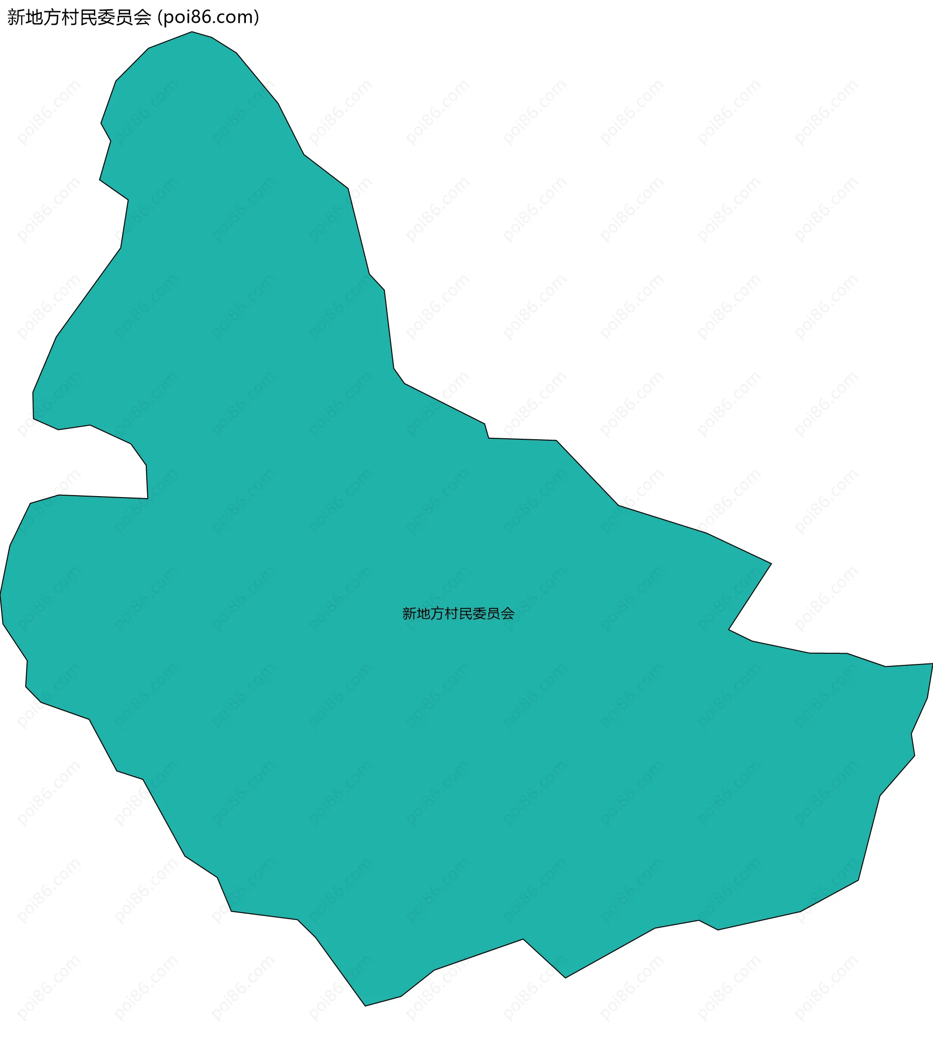 新地方村民委员会边界地图