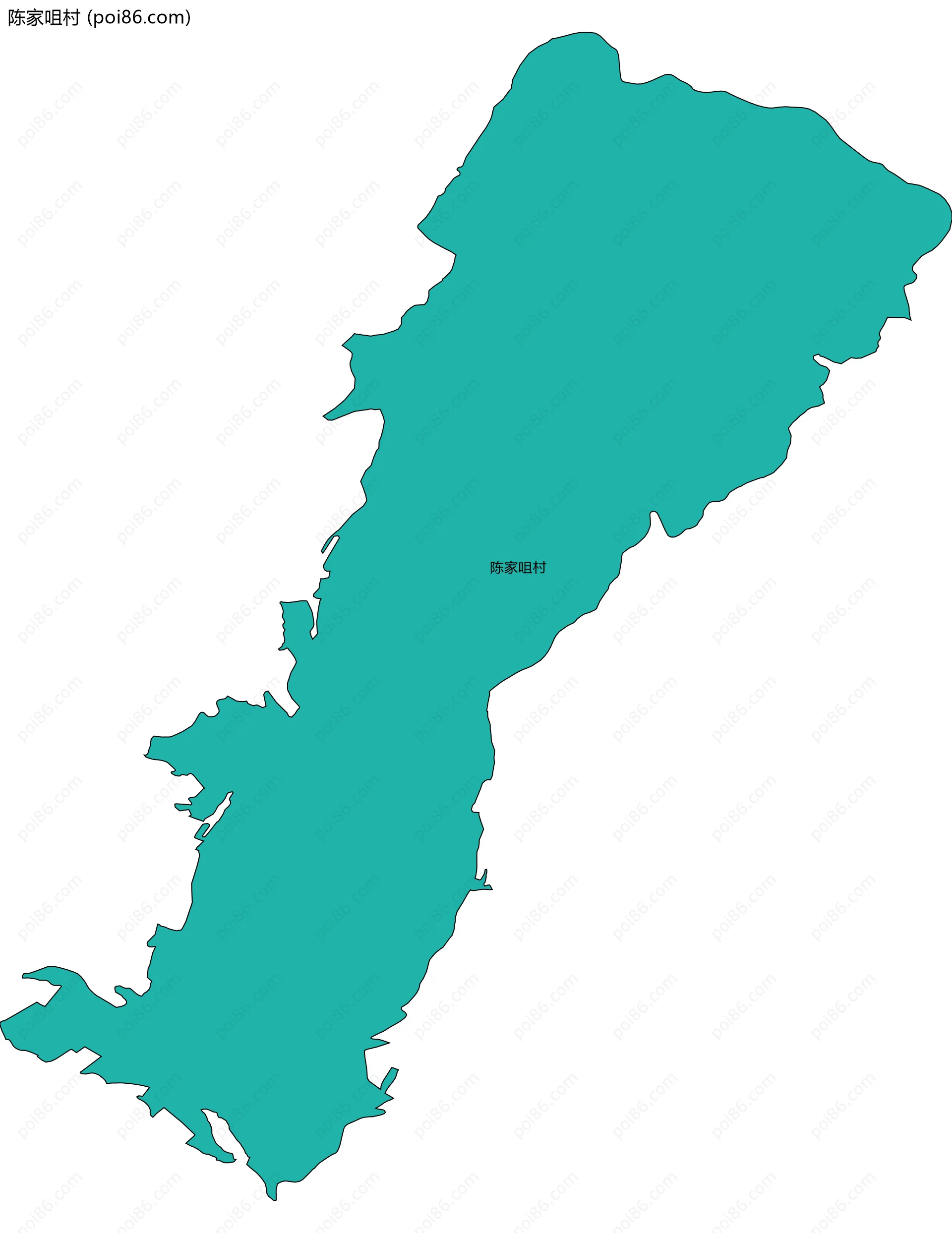 陈家咀村边界地图
