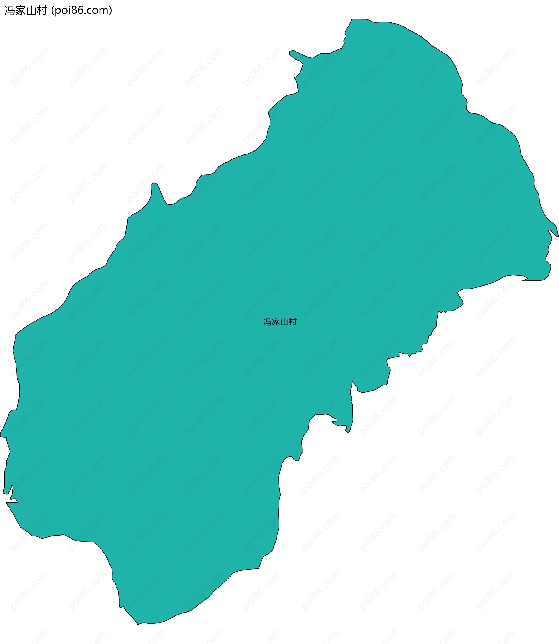 冯家山村边界地图