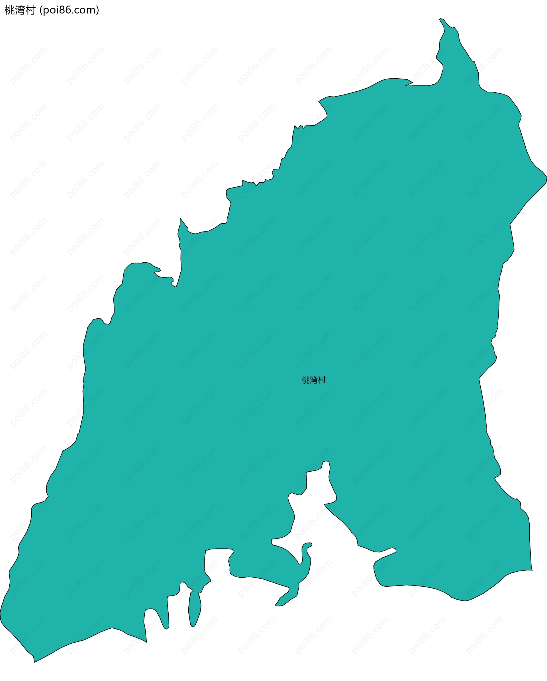 桃湾村边界地图