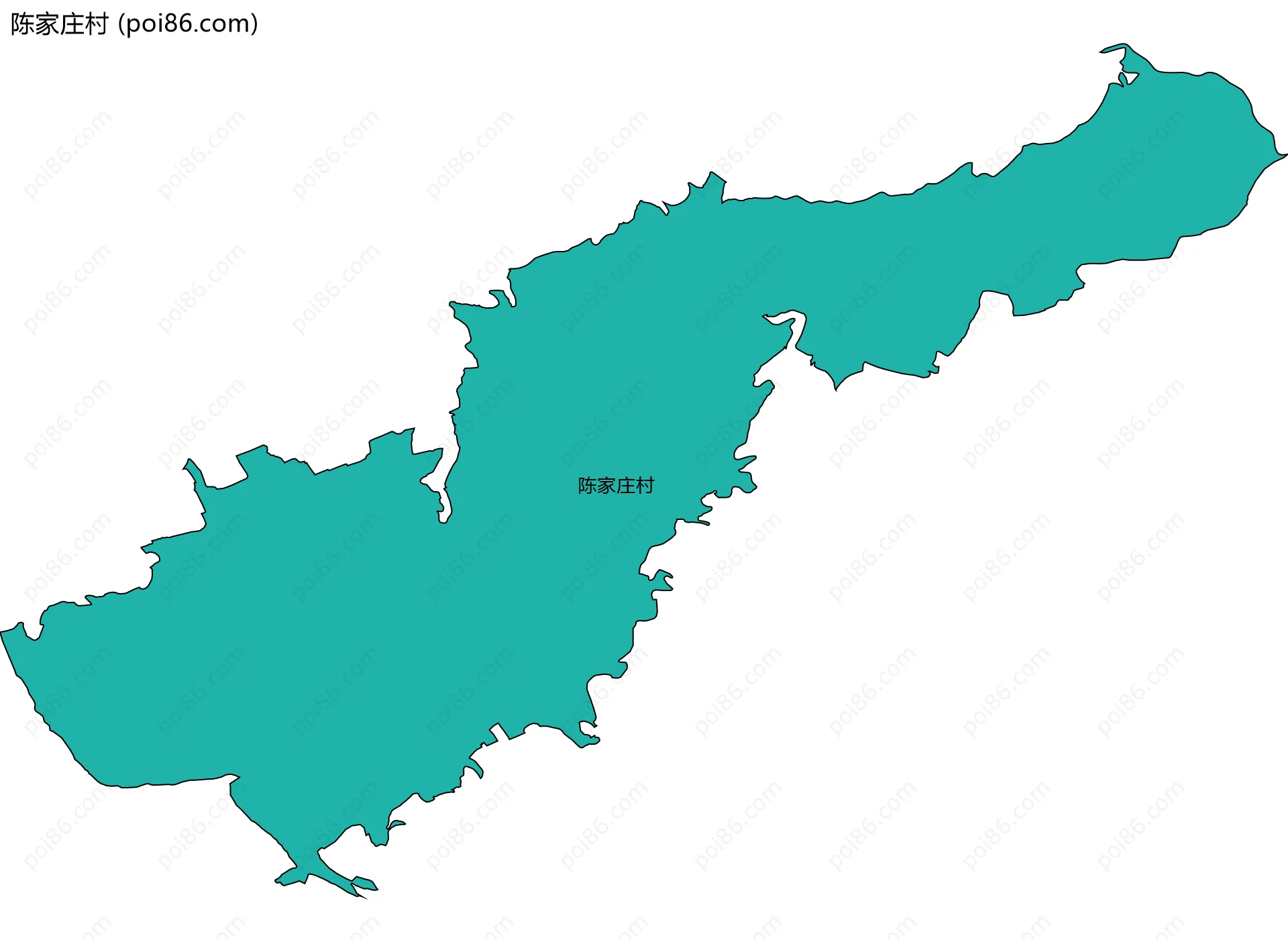 陈家庄村边界地图