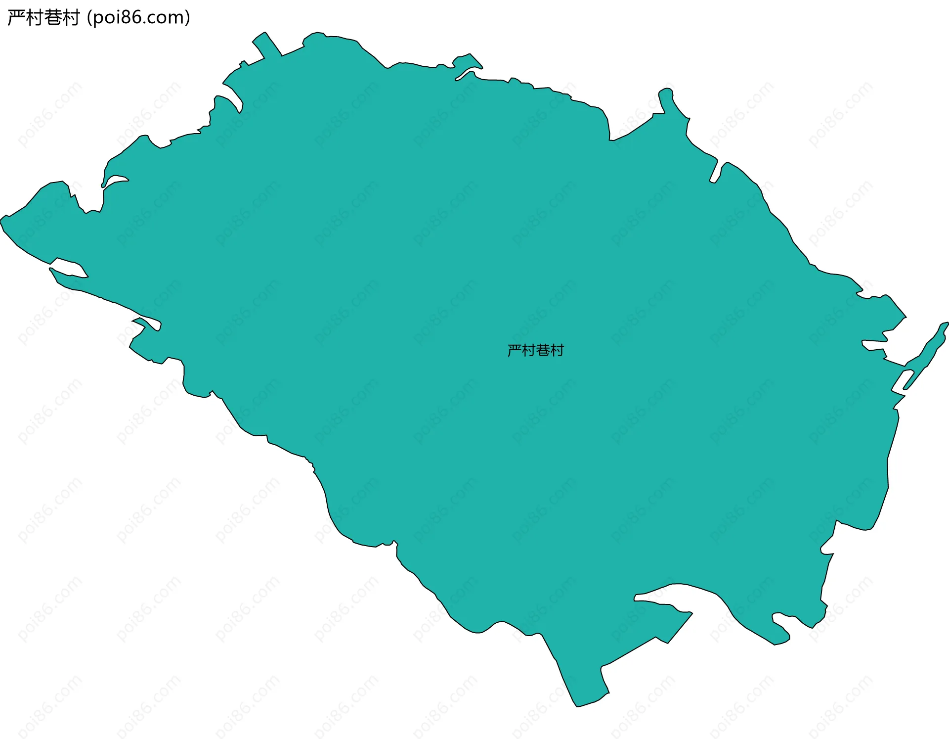 严村巷村边界地图