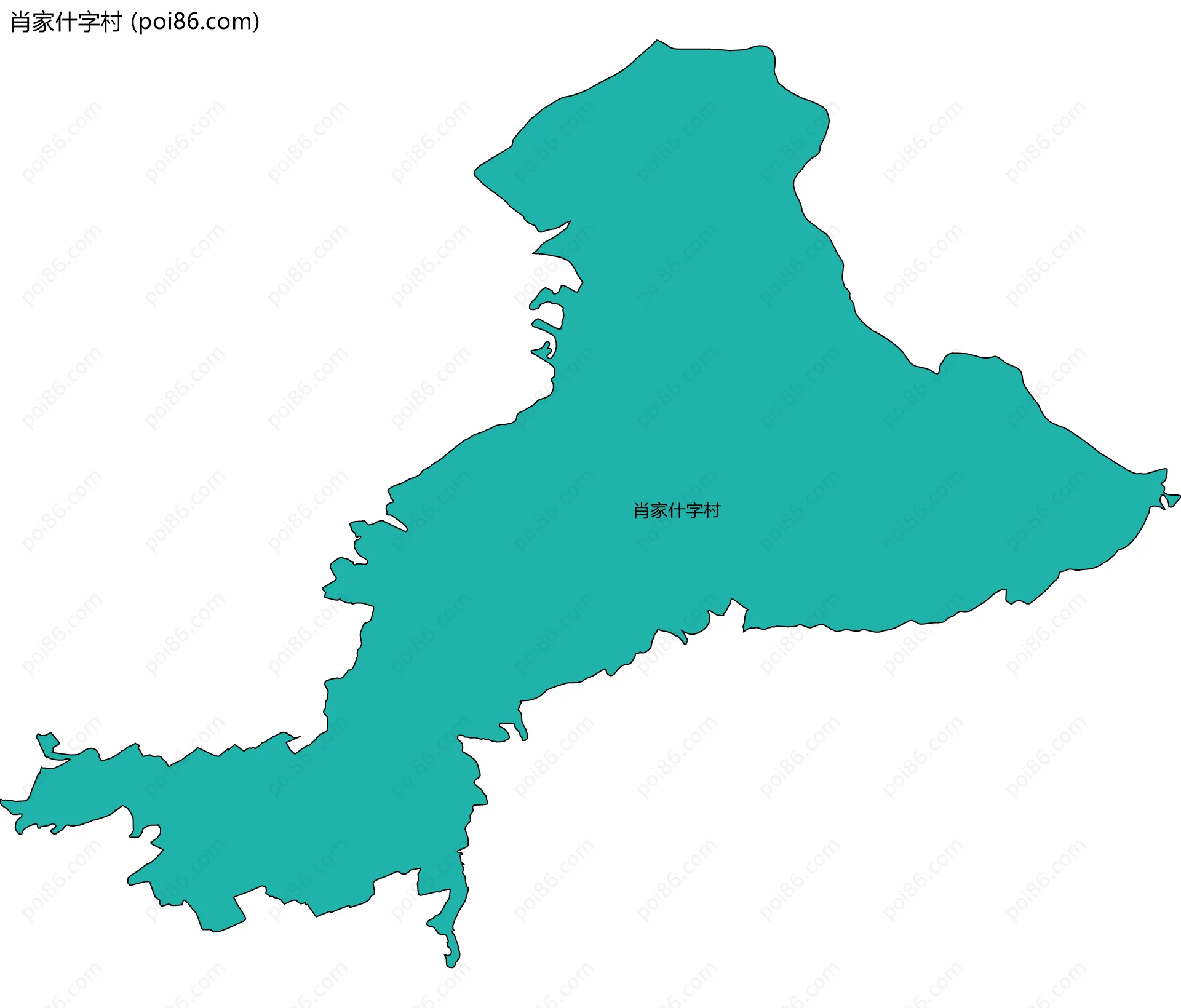 肖家什字村边界地图