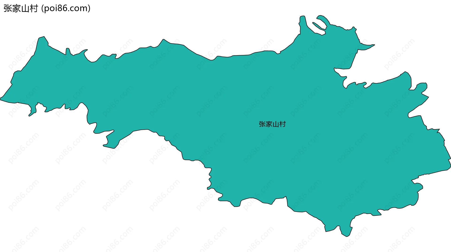 张家山村边界地图