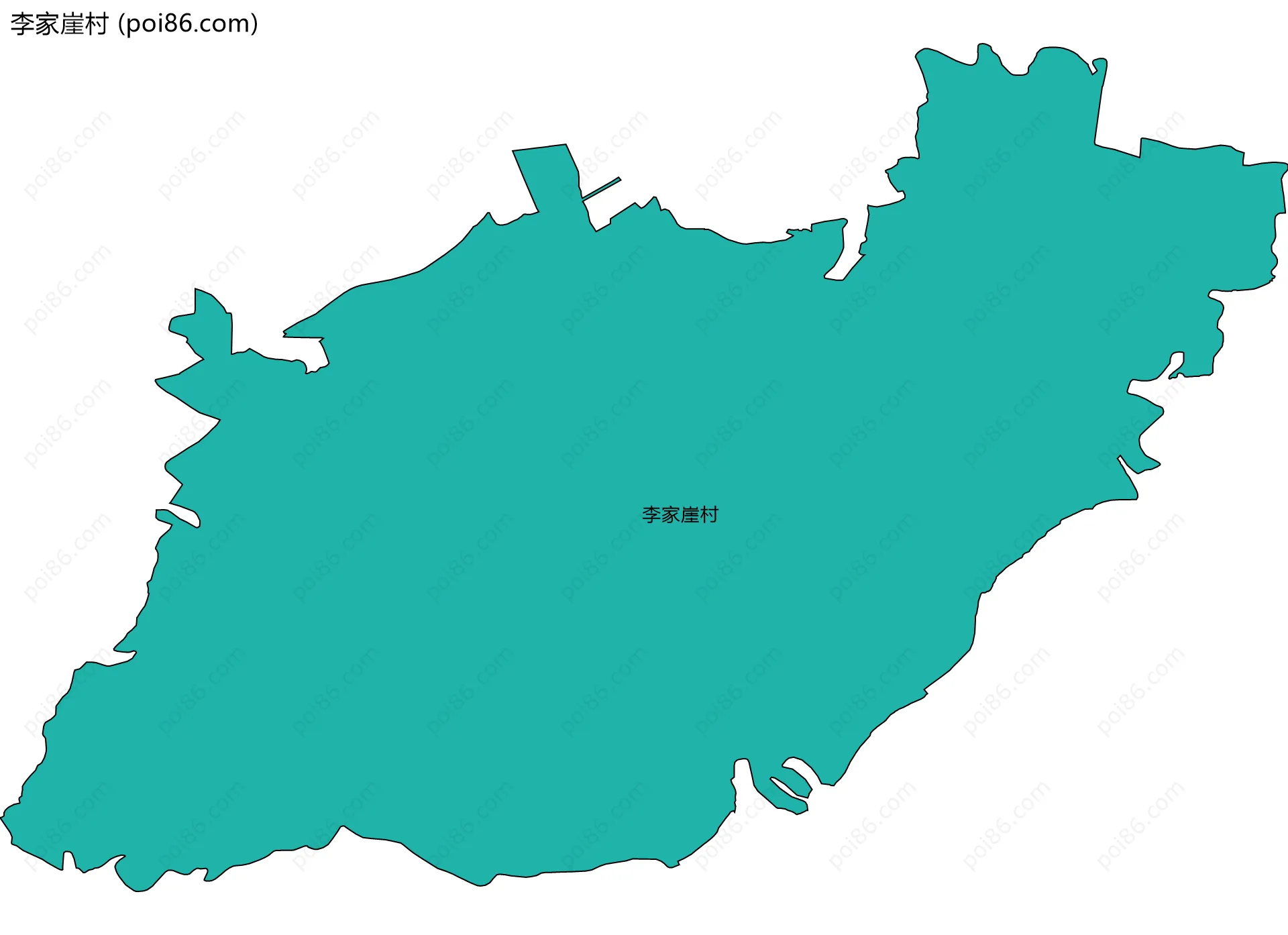 李家崖村边界地图